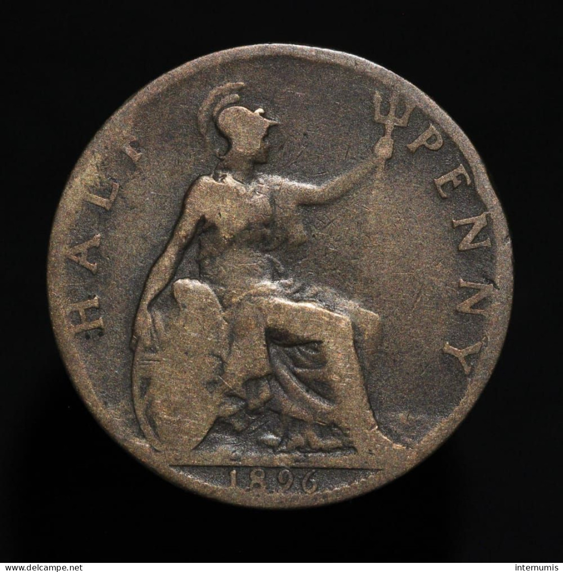 Grande-Bretagne / United Kingdom, Victoria, 1/2 Penny, 1896, Bronze, B (VG), KM#789 - C. 1/2 Penny