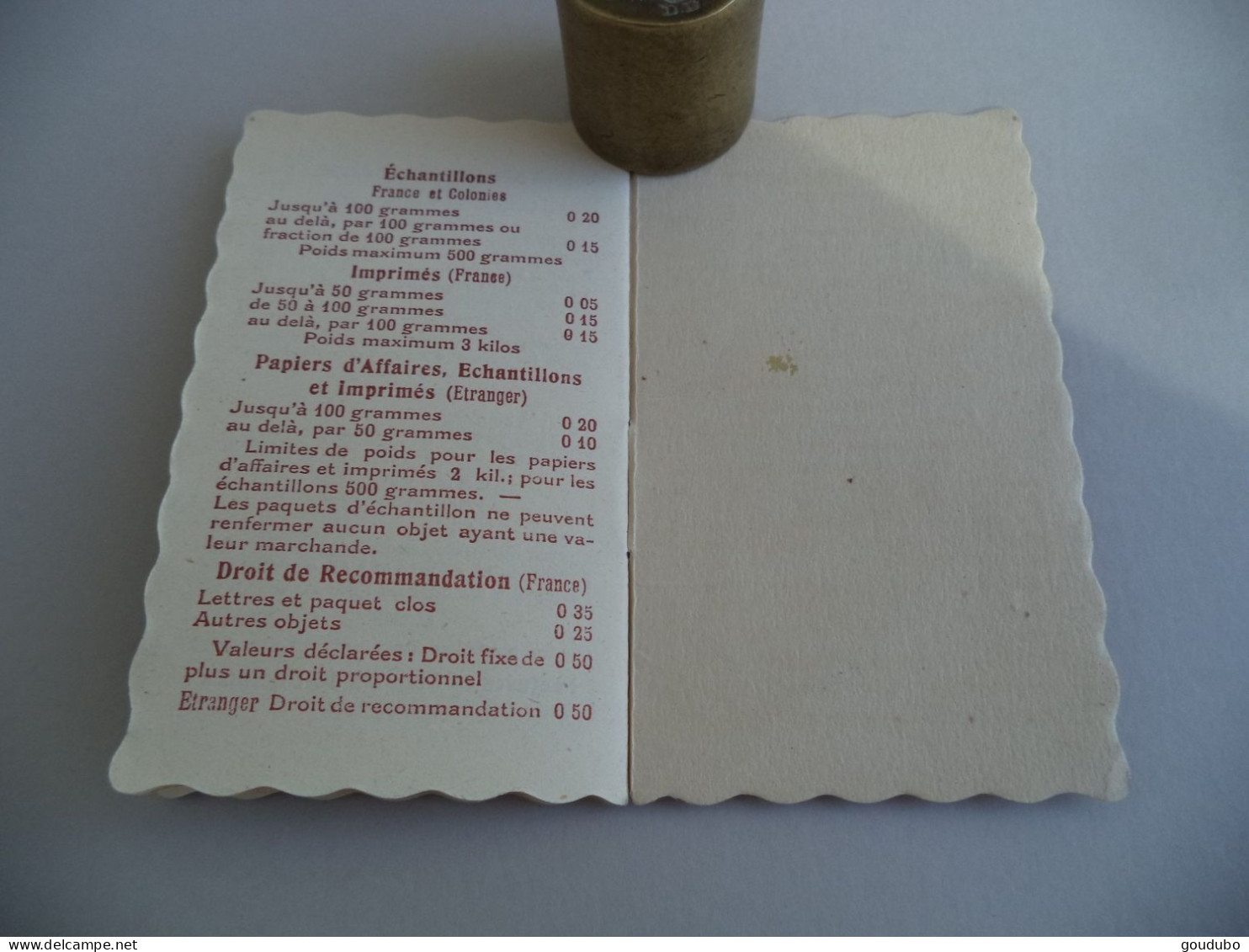 Calendrier 1924 Petit carnet dentelé illustré Suze Fillette ours confiture Confiserie Patisserie Horn Gouloubert Nîmes