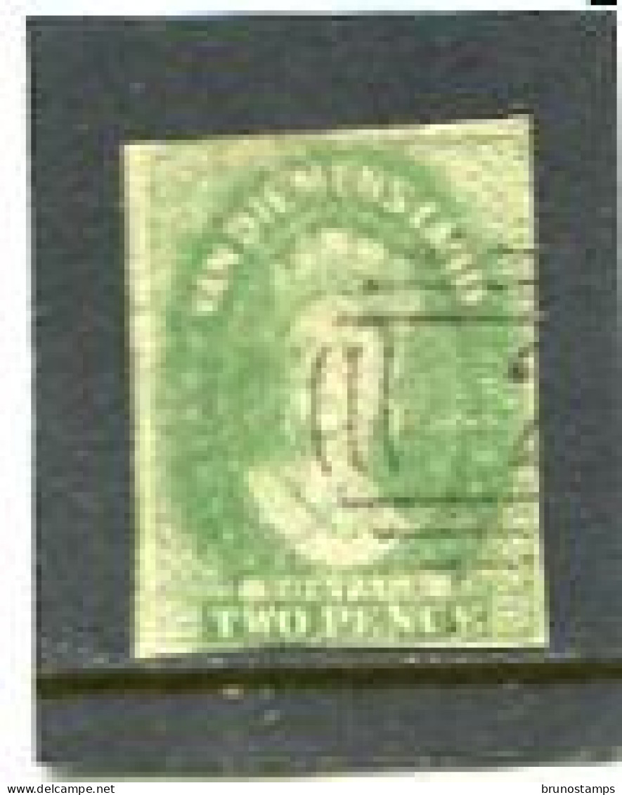 AUSTRALIA/TASMANIA - 1857  2d  GREEN  WMK DOUBLE LINED NUMERALS  FINE USED  SG 31 - Gebraucht