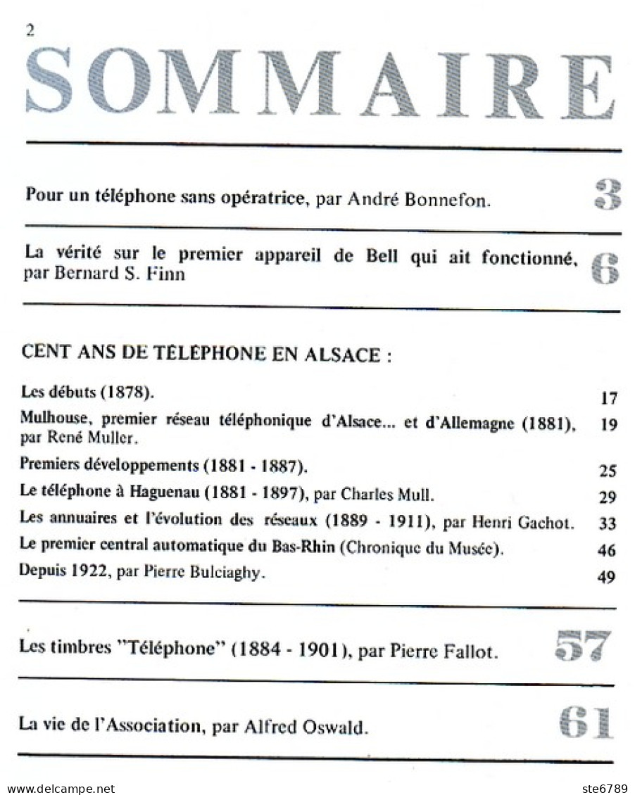 DILIGENCE D'ALSACE N° 16 1976 Téléphone Haguenau 1881 , Mulhouse , 100 Ans Telephone En Alsace , Histoire Des PTT - Alsace