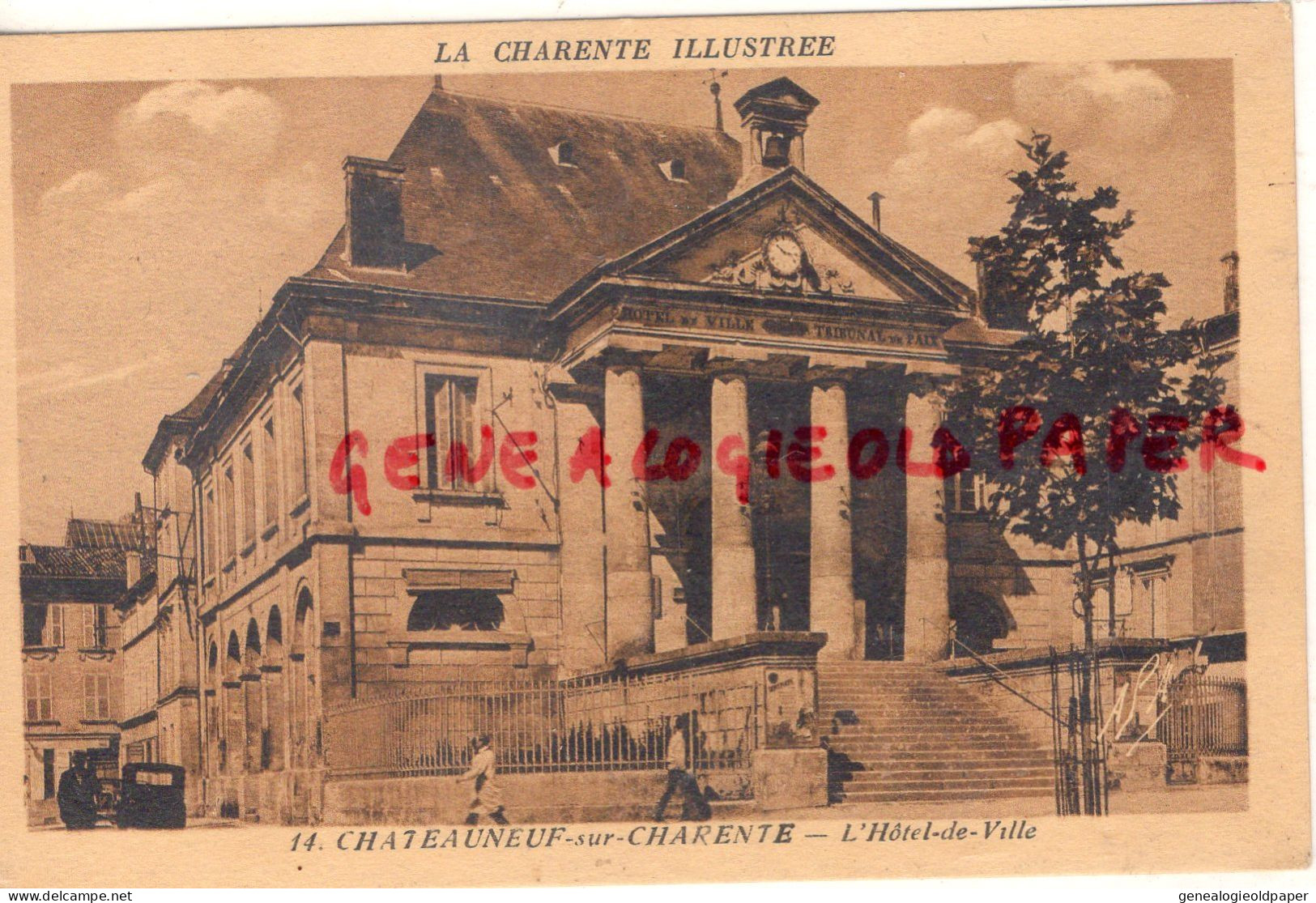 16- CHATEAUNEUF SUR CHARENTE - HOTEL DE VILLE  MAIRIE - EDITEUR GOMBEAU TABACS - Chateauneuf Sur Charente