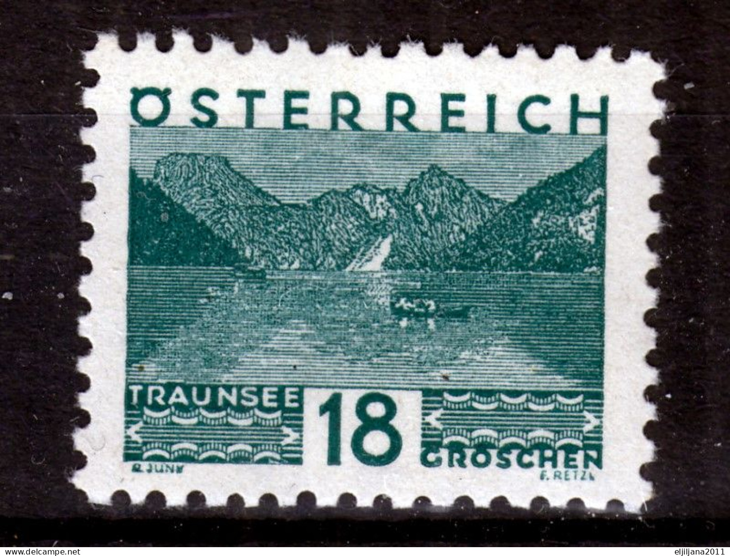 ⁕  Austria - Österreich 1932 ⁕ 18 Gr. Small Landscapes Mi.532 ⁕ 1v MH - Ungebraucht