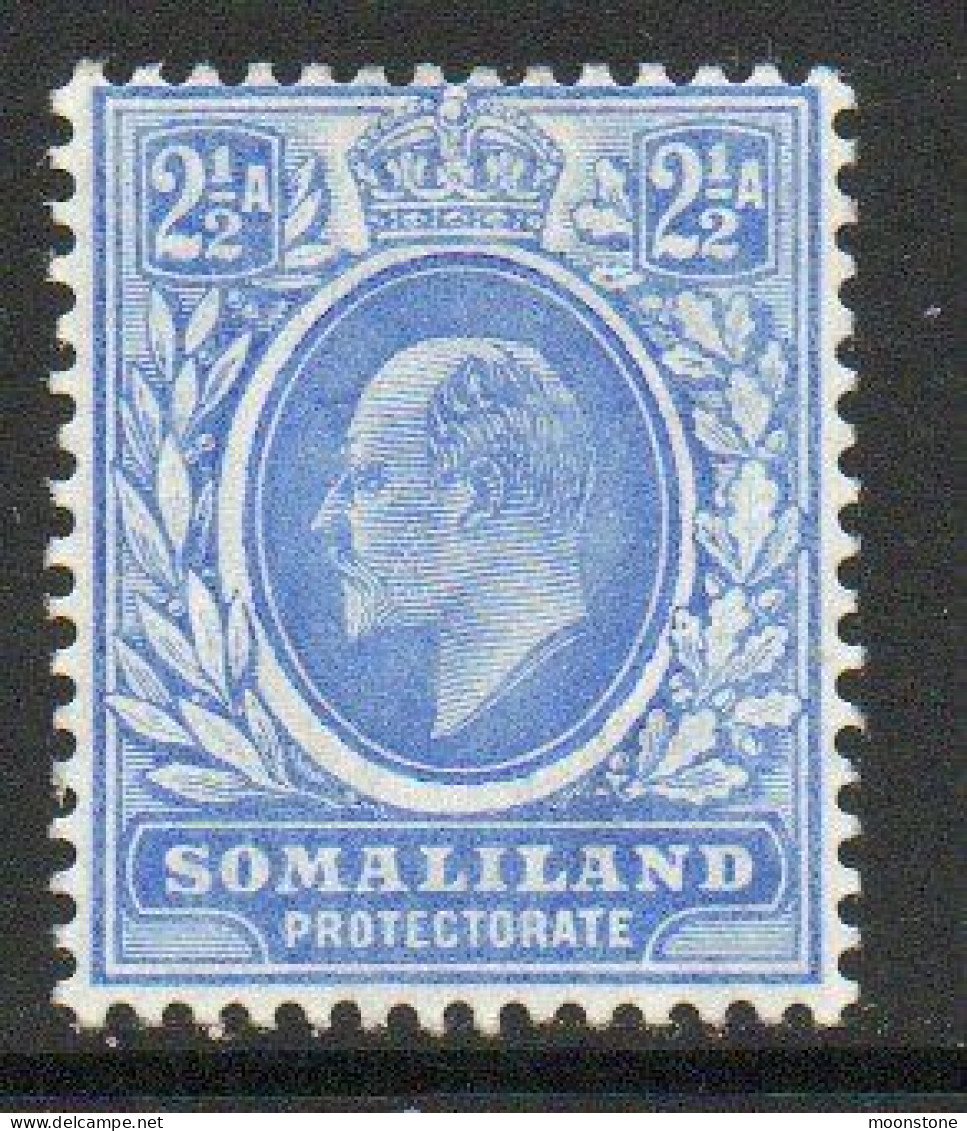 Somaliland Protectorate 1903 KEVII 2½ Annas Value, Lightly Hinged Mint, SG 35 (BA2) - Somaliland (Protectorat ...-1959)