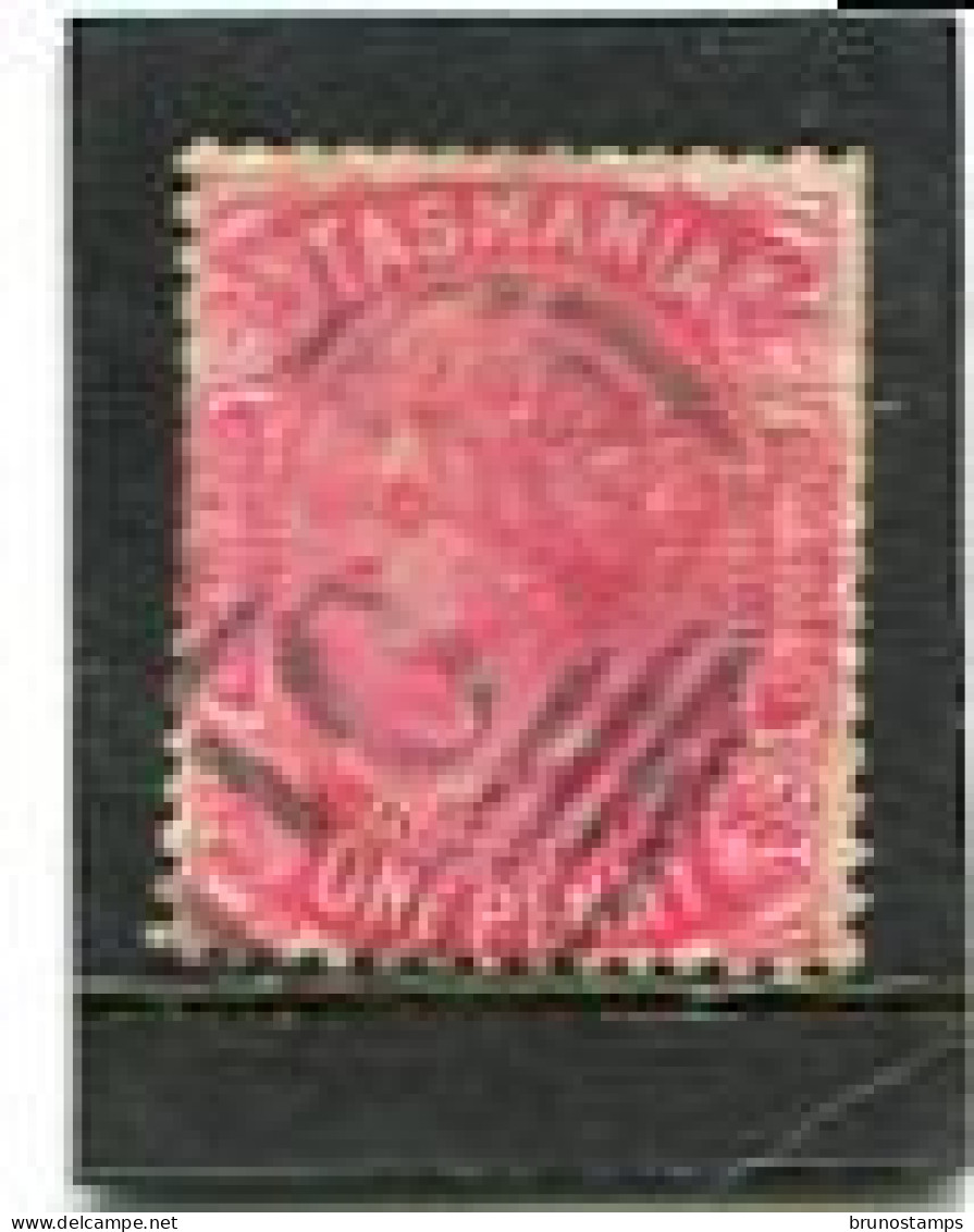 AUSTRALIA/TASMANIA - 1878  1d  CARMINE  PERF 14  FINE USED  SG 156 - Gebruikt