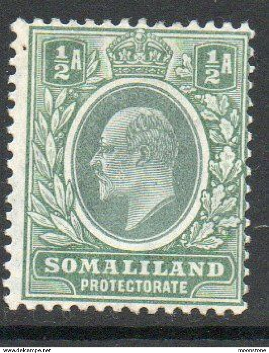 Somaliland Protectorate 1903 KEVII ½ Anna Value, Wmk. Multiple Crown CA, Lightly Hinged Mint, SG 45 (BA2) - Somaliland (Protectorat ...-1959)