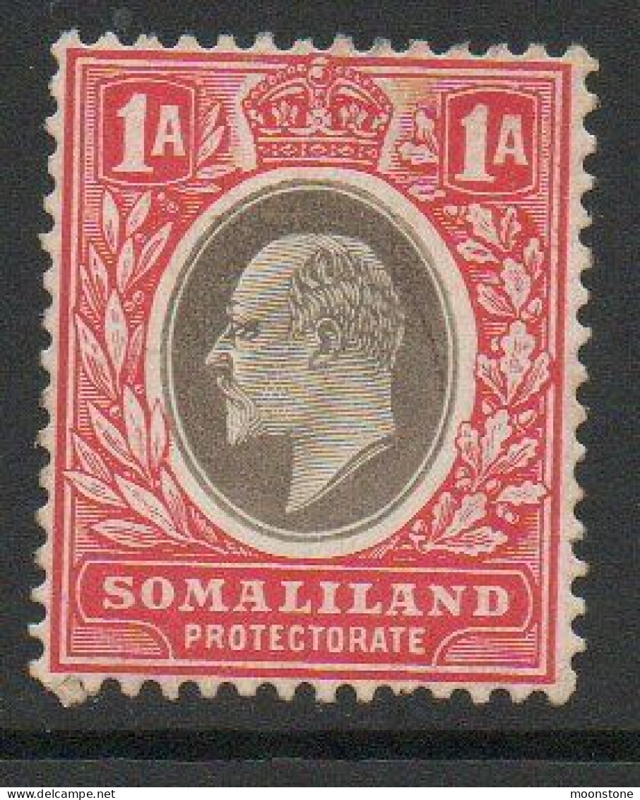 Somaliland Protectorate 1903 KEVII 1 Anna Value, Wmk. Multiple Crown CA, Lightly Hinged Mint, SG 46 (BA2) - Somalilandia (Protectorado ...-1959)