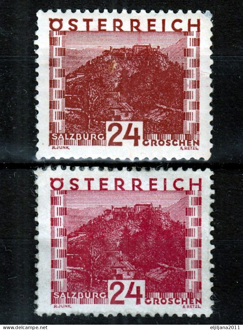 ⁕  Austria - Österreich 1929 ⁕ 24 Gr. Landscapes Mi.504,505 ⁕ 2v (MNH & No Gum) - Ungebraucht