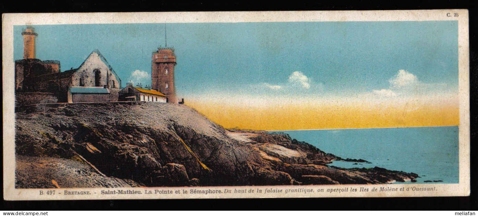 CC497 - CARTE PANORAMIQUE CHOCOLAT CANTALOUP CATALA - BRETAGNE - SAINT-MATHIEU - LA POINTE ET LE SEMAPHORE - Plougonvelin