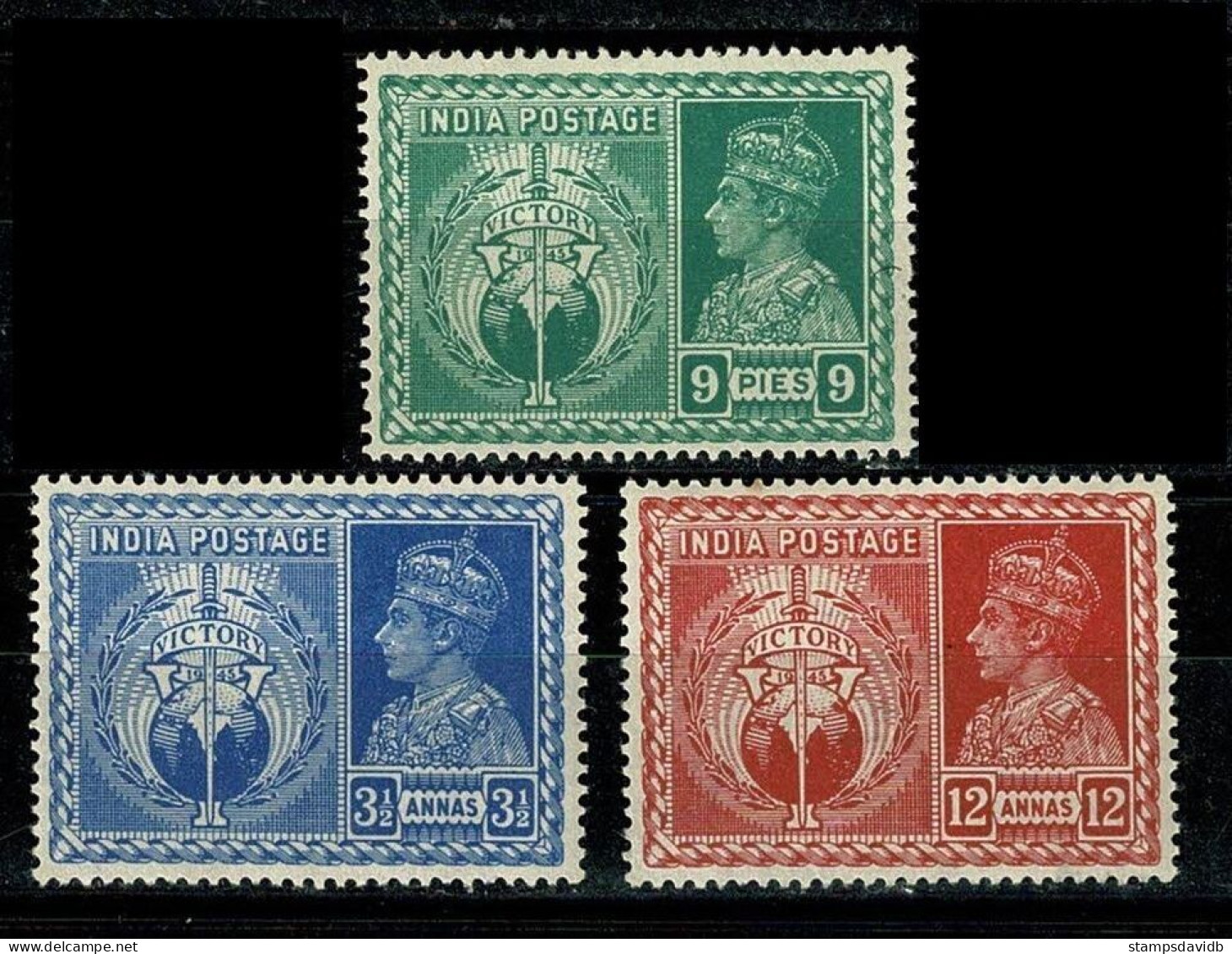 1946 India 178,180-181 King George VI 8,50 € - 1936-47 Koning George VI