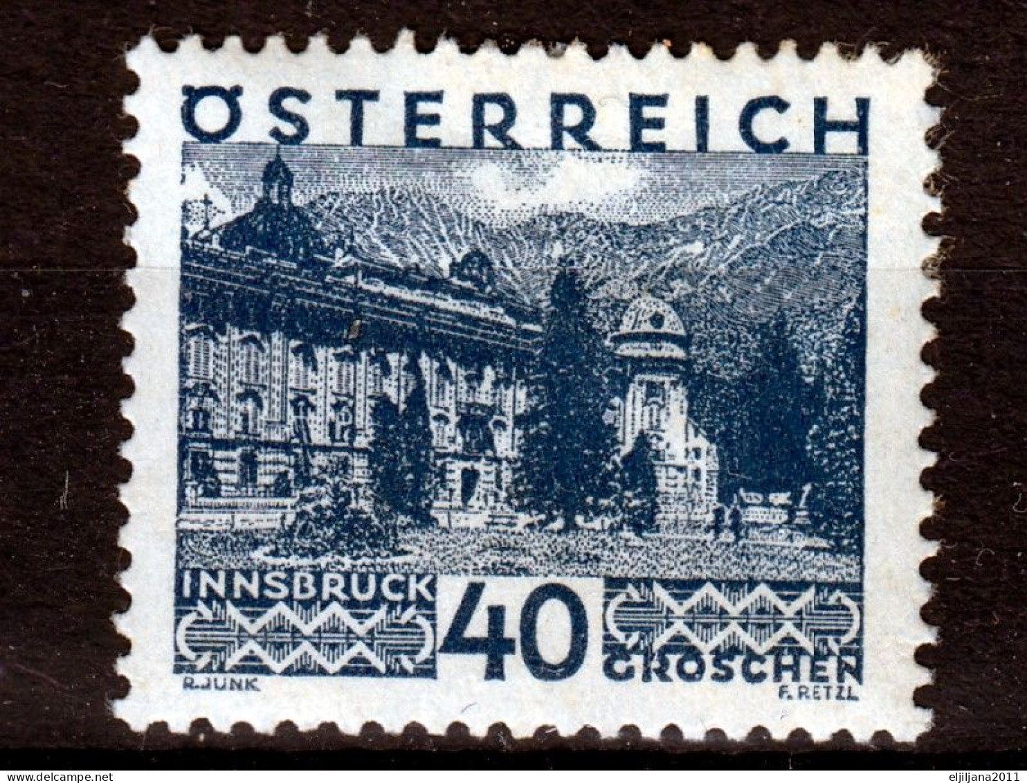 ⁕  Austria - Österreich 1929 ⁕ 40 Gr. Landscapes Mi.507 ⁕ 1v MH - Ungebraucht