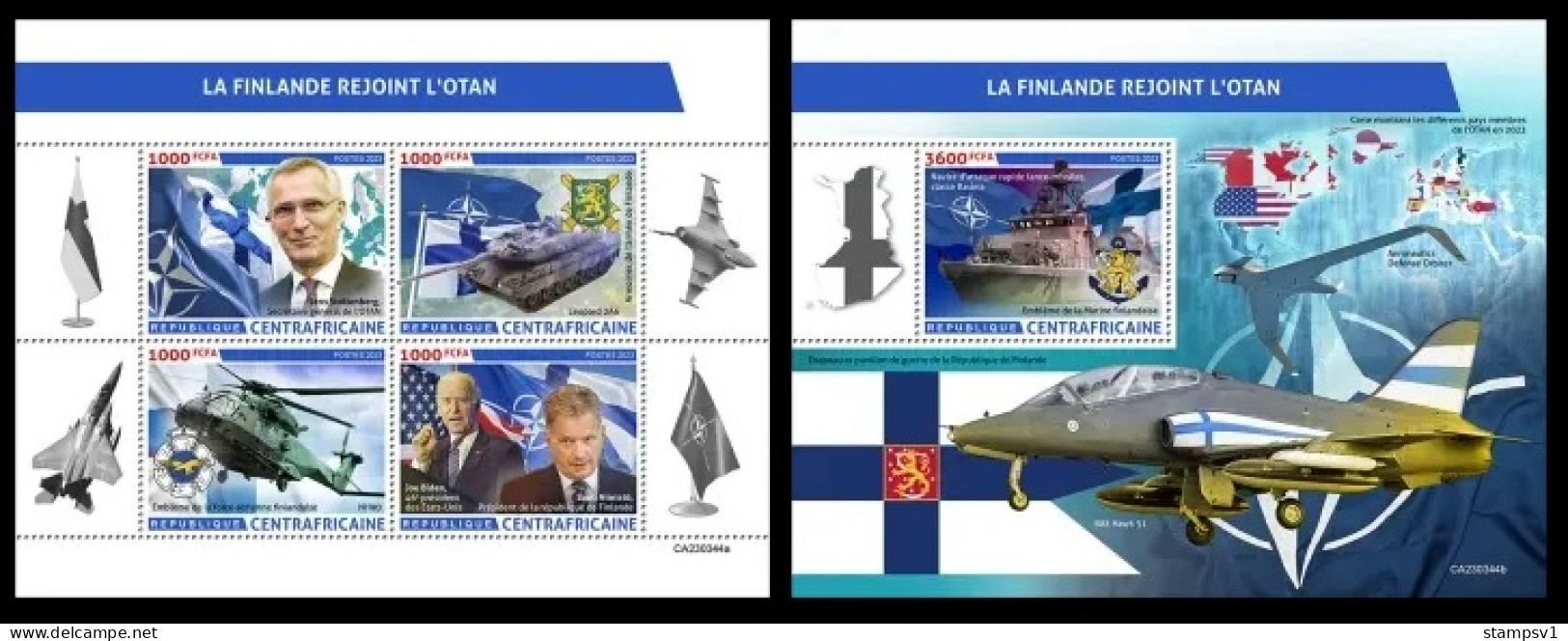 Central Africa 2023 Finland Joins NATO. (344) OFFICIAL ISSUE - NAVO