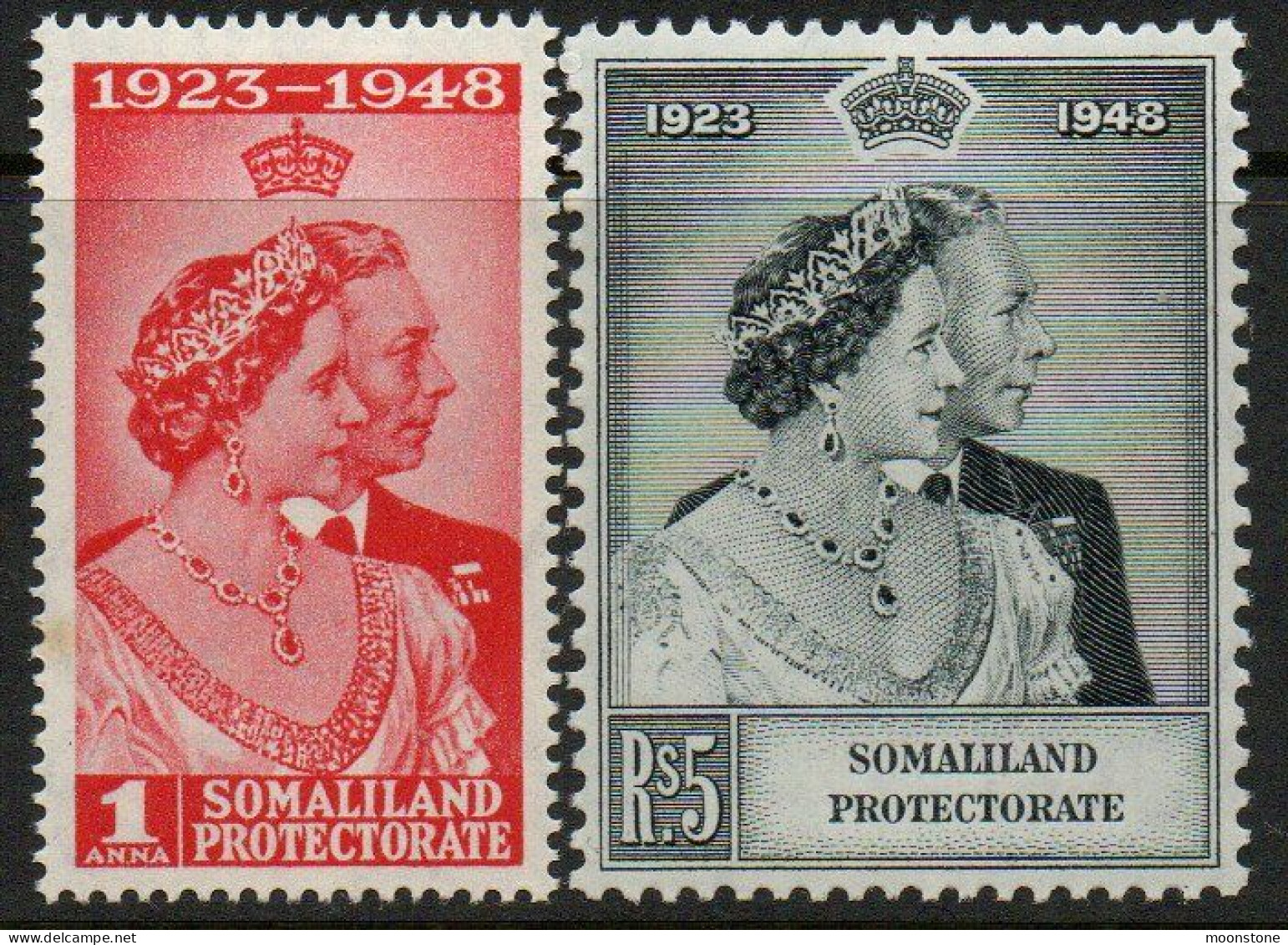 Somaliland Protectorate GVI 1948 Royal Silver Wedding RSW Set Of 2, Hinged Mint, SG 119/20 (BA2) - Somaliland (Herrschaft ...-1959)