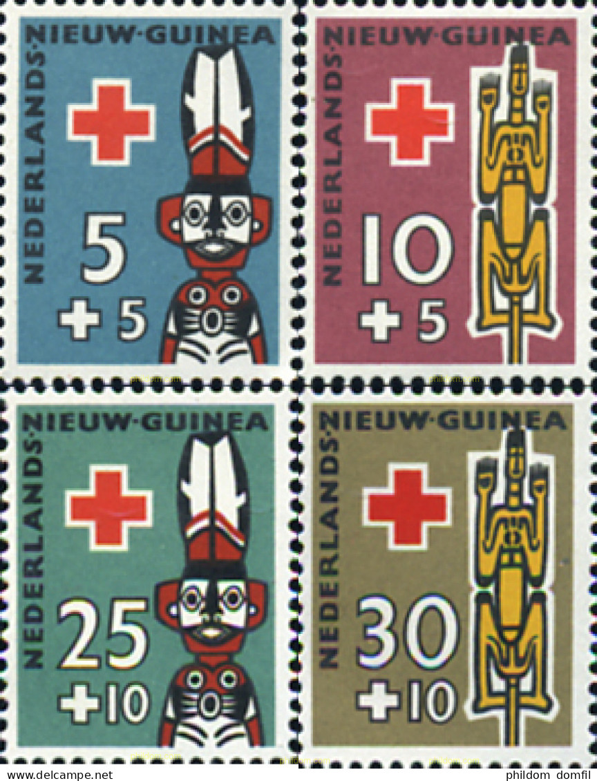 348829 MNH NUEVA GUINEA HOLANDESA 1957 CRUZ ROJA - Nuova Guinea Olandese