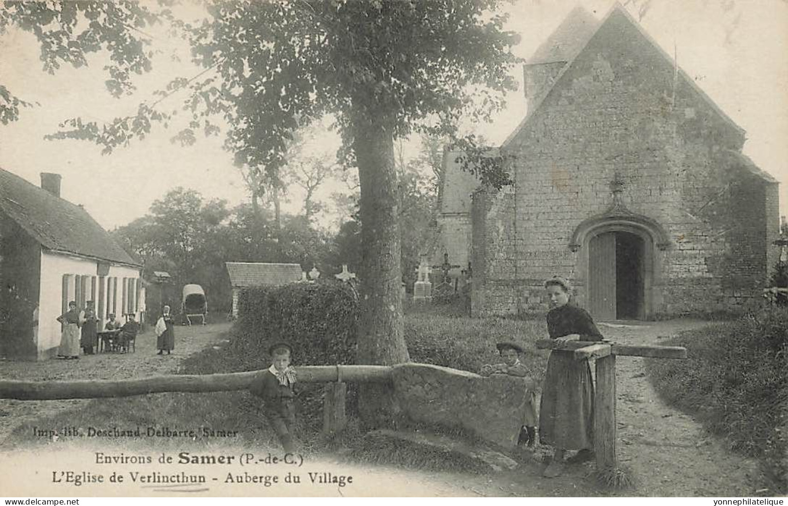 62 - PAS DE CALAIS - Environs De SAMER - L'église De VERLINCTHUN - Auberge Du Village - 10569 - Samer