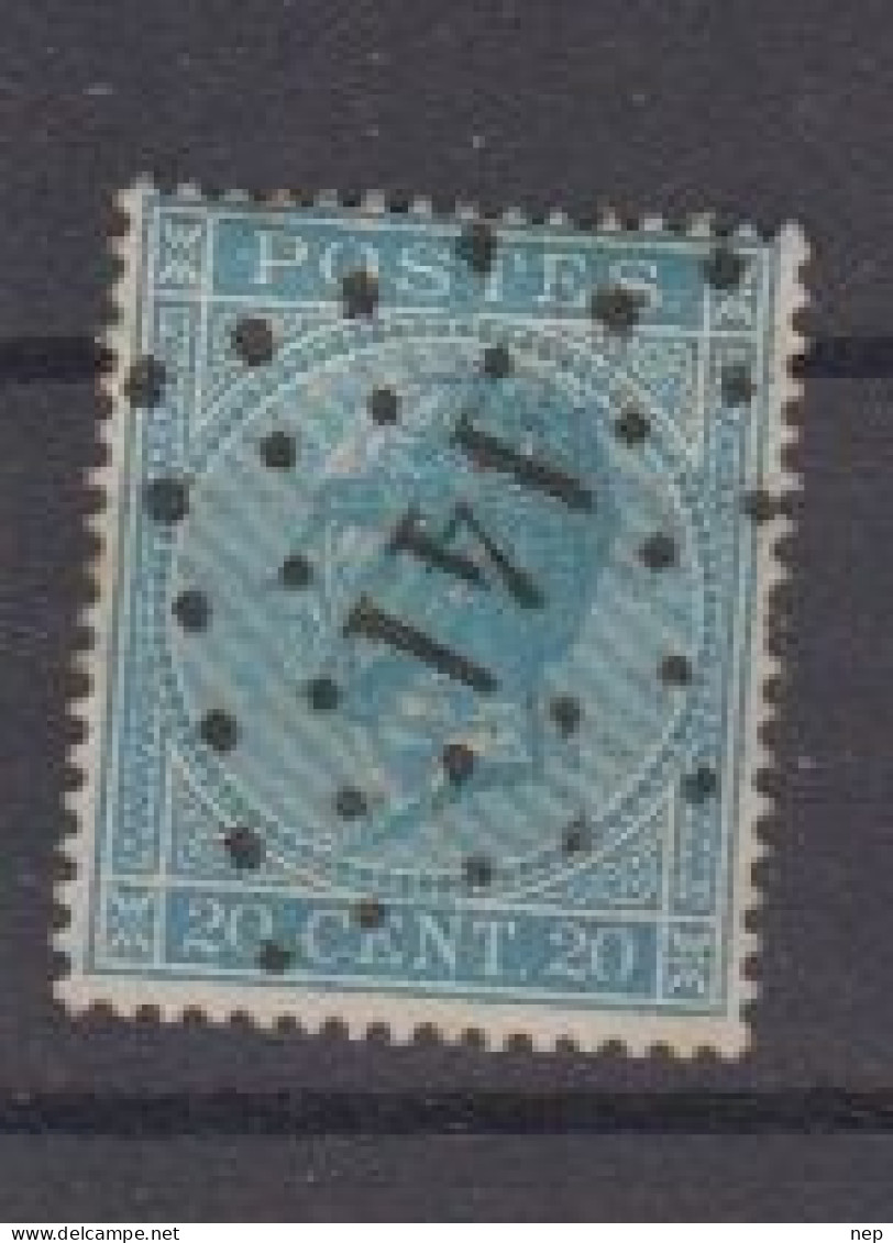 BELGIË - OBP - 1865/66 - Nr 18 A (T/D 15) - (PT 141 - GAND)  - Coba  + 1.00€ - Oblitérations à Points