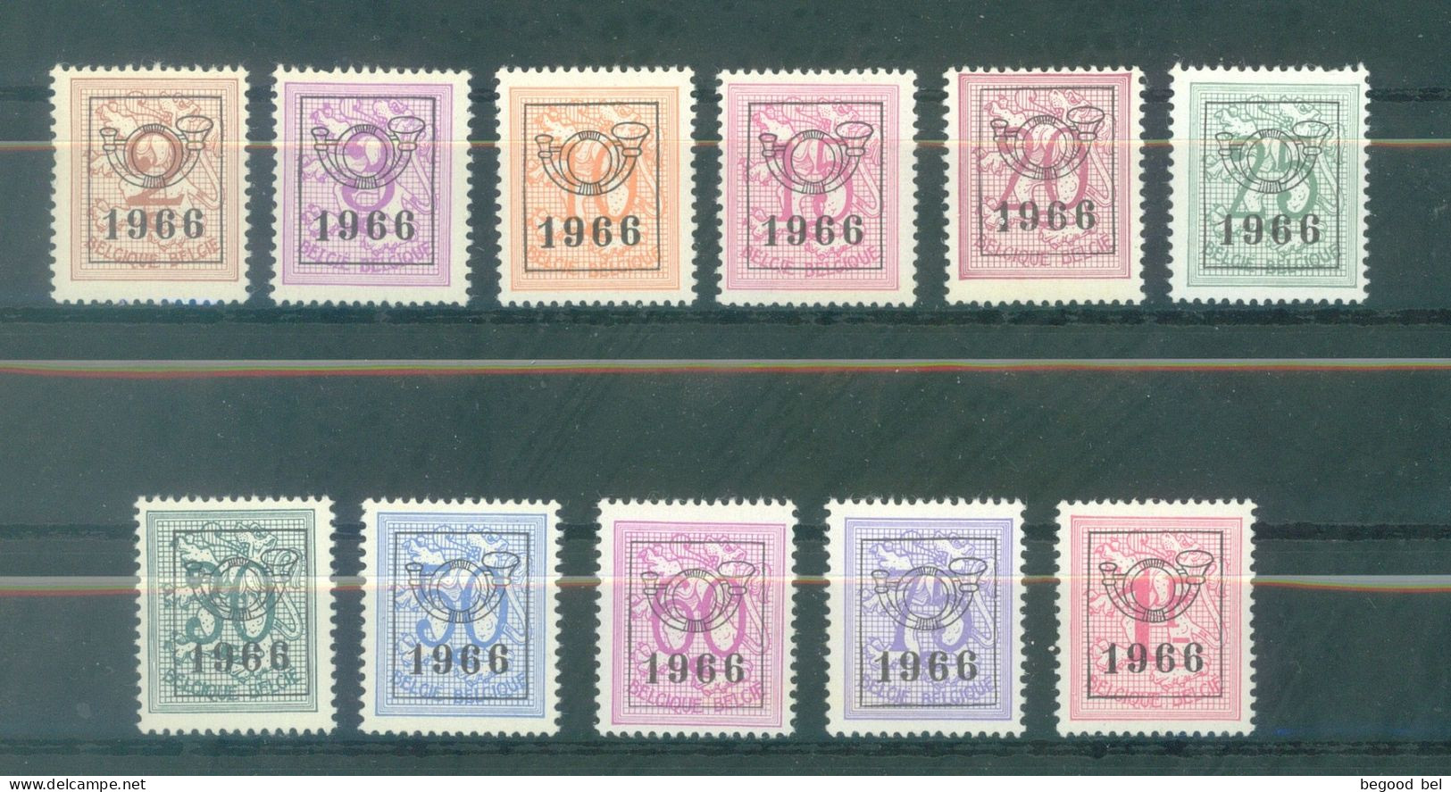 BELGIUM - 1966 - MNH/** - LION HERALDIQUE -  COB PRE769-779- Lot 25944 - Typografisch 1951-80 (Cijfer Op Leeuw)