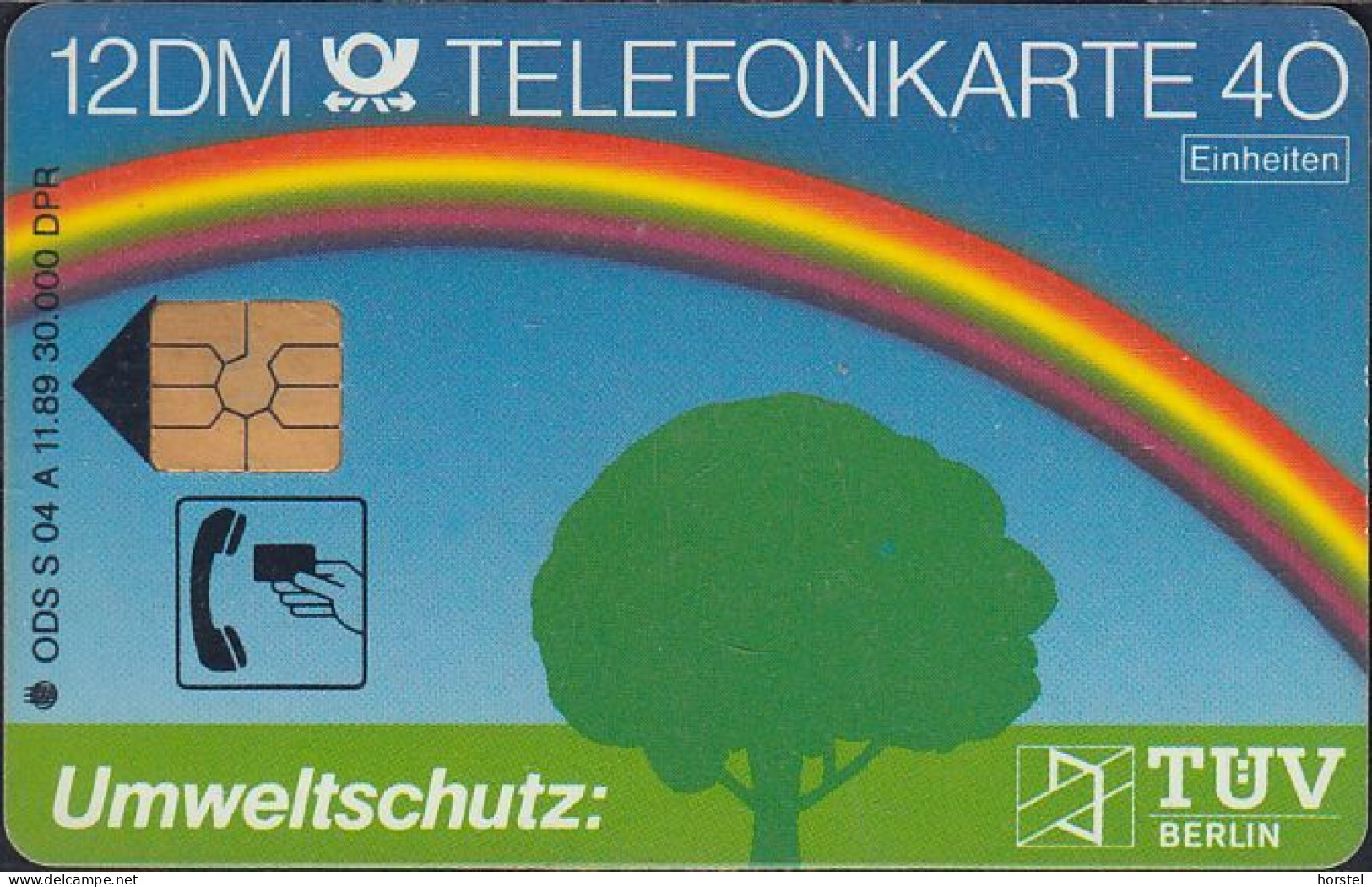 GERMANY S04a/89 TÜV Berlin - Umweltschutz - Regenbogen - 40 Einheiten - S-Series: Schalterserie Mit Fremdfirmenreklame