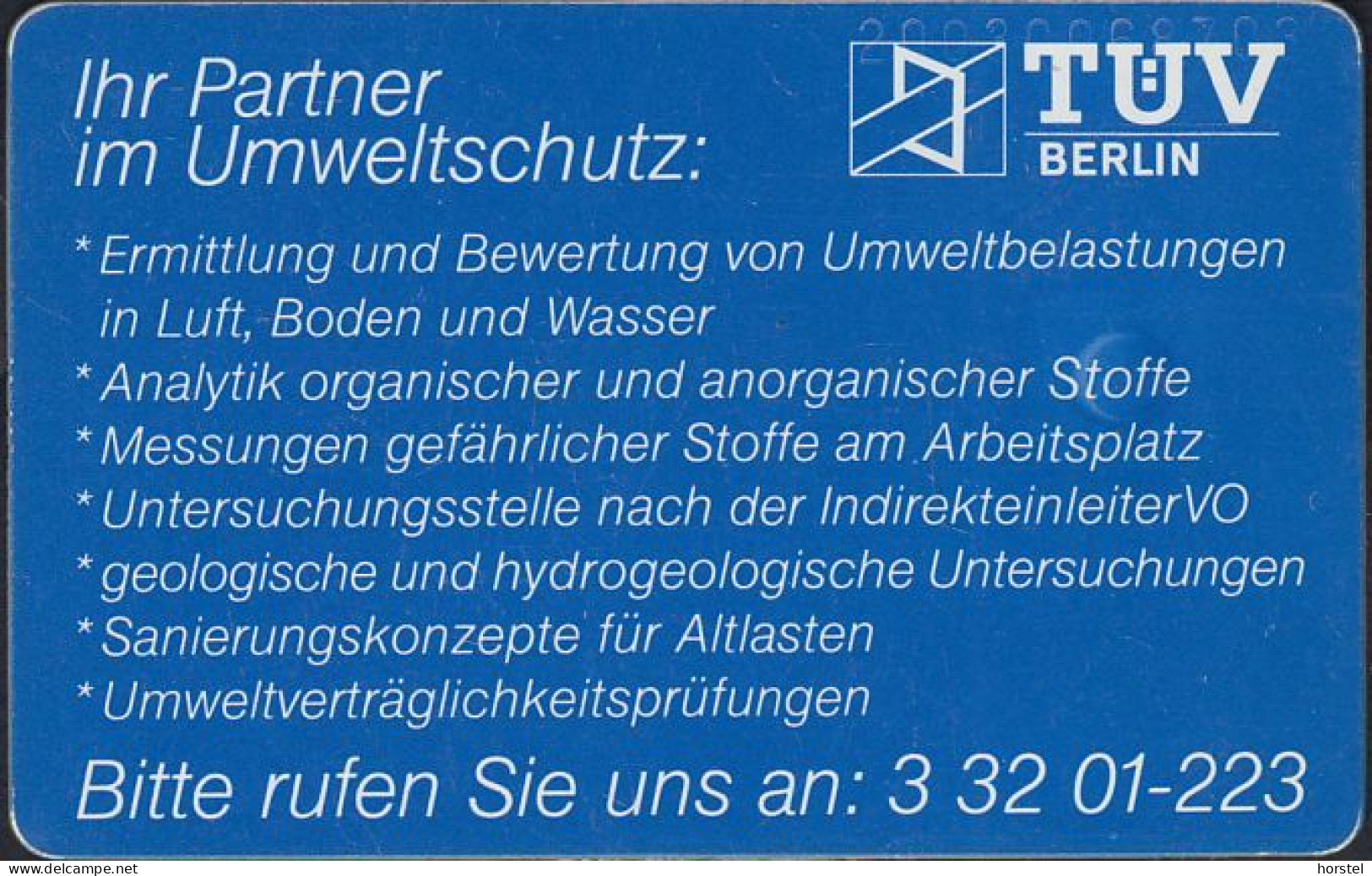 GERMANY S04a/89 TÜV Berlin - Umweltschutz - Regenbogen - 40 Einheiten - S-Series: Schalterserie Mit Fremdfirmenreklame