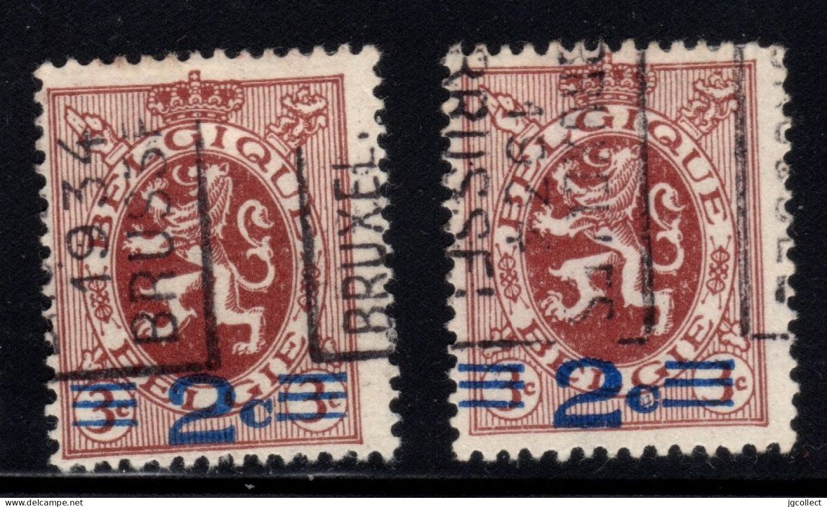 Preo's (315) "BRUXELLES 1934 BRUSSEL"  OCVB 6040 A+B - Rolstempels 1930-..