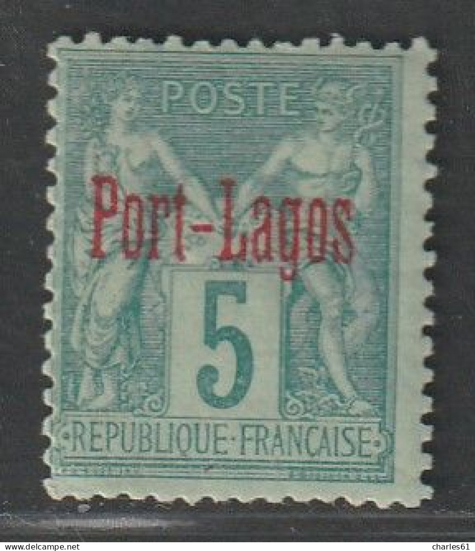 PORT LAGOS - N°1 * (1893) 5c Vert - Ungebraucht