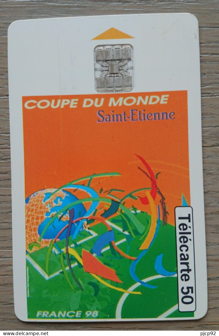 France - 1998 - Télécarte 50 Unités - Coupe Du Monde De Football -  Affiche Saint-Etienne - 1998