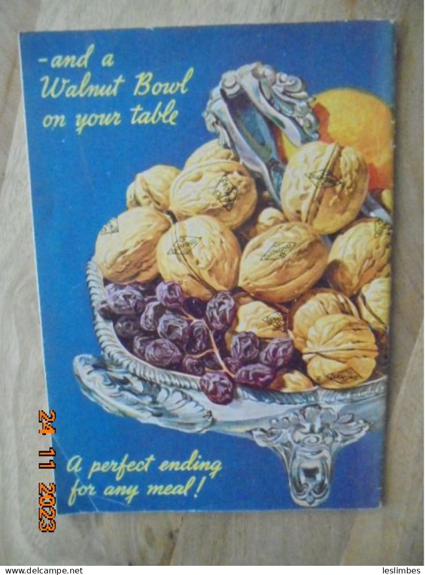 Menu Magic In A Nutshell. Branded Diamond Walnuts California's Finest 1938 - Americana