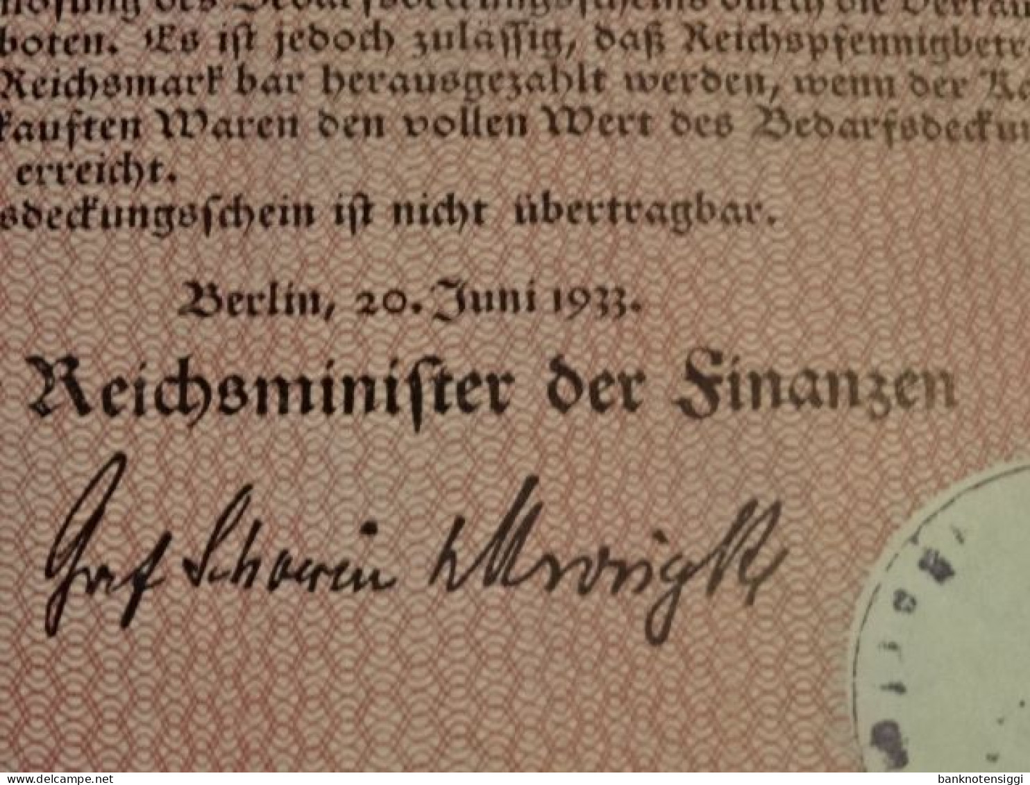 Ehestandesdarlehen. 10 Reichsmark   20 Juli 1933 - 100 Reichsmark