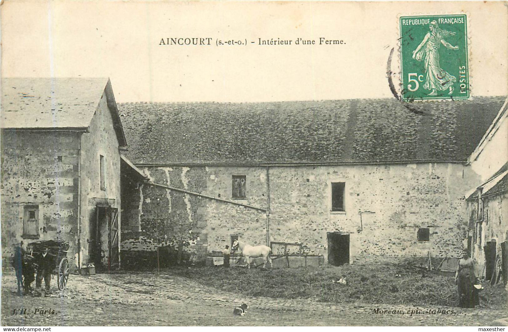 AINCOURT Intérieur D'une Ferme - Aincourt