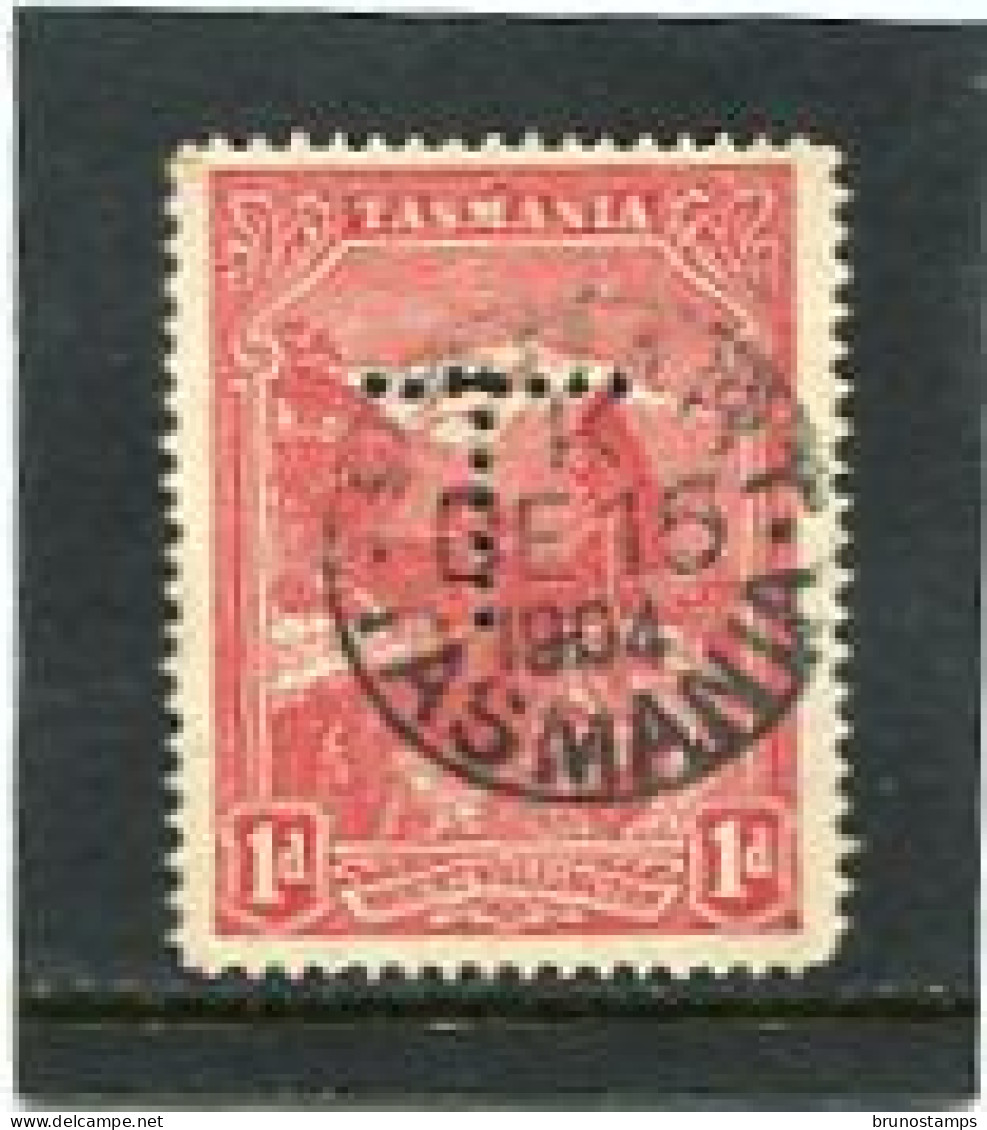 AUSTRALIA/TASMANIA - 1903  SERVICE  1d   PERF  T  FINE USED  Yv 4 - Oblitérés