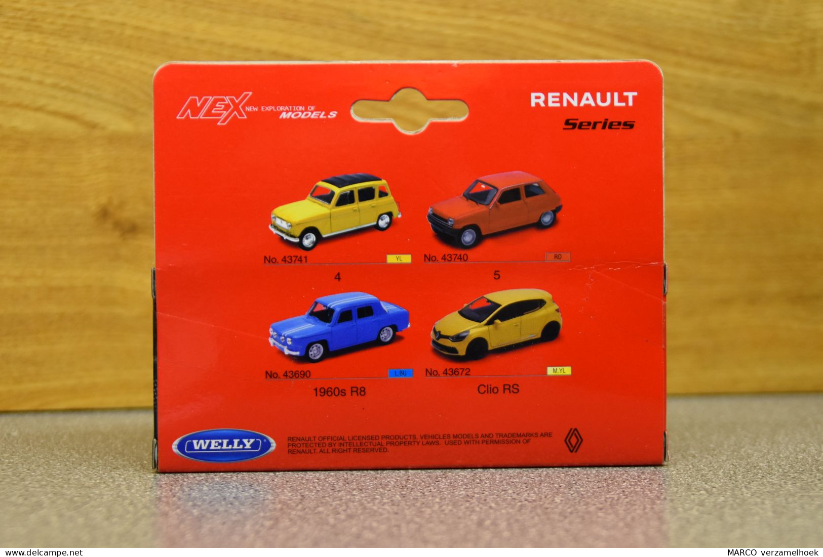 43690 Orange Welly NEX Renault 8 1960 Scale 1:43 - Welly