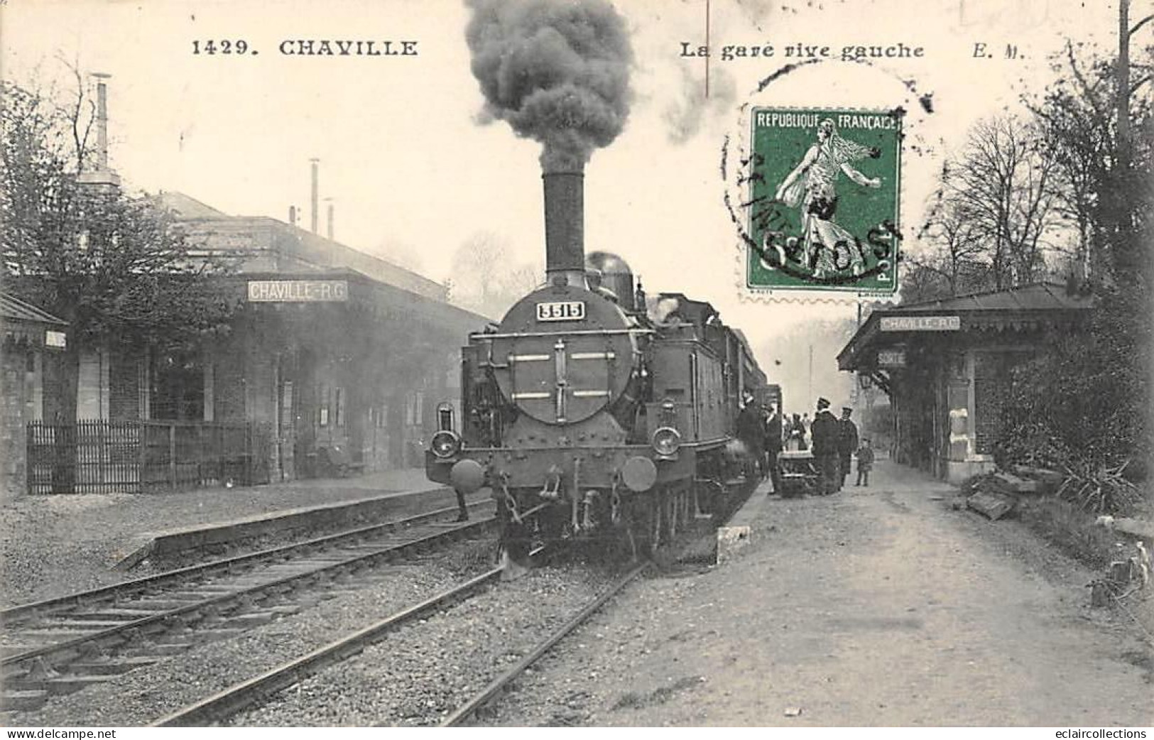 Chaville        92        La Gare. Rive Gauche.Locomotive En Gros Plan           (Voir Scan) - Chaville