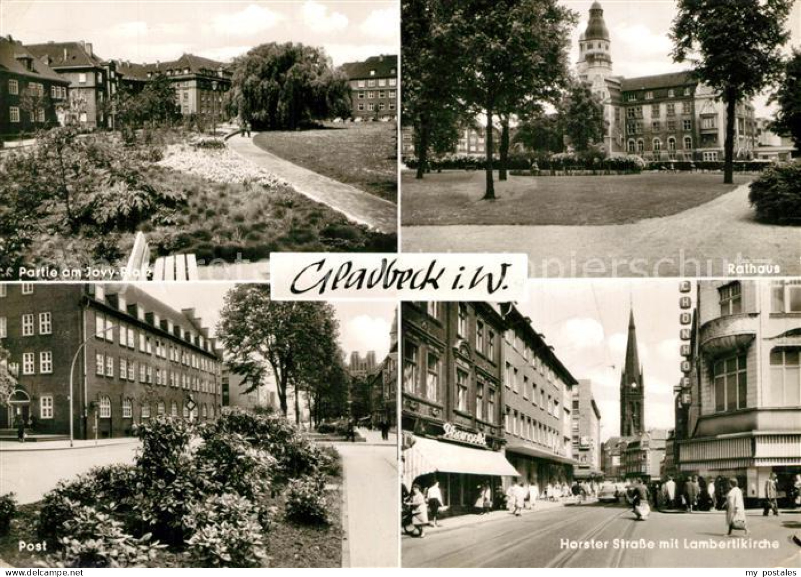 43347169 Gladbeck Jovy Platz Rathaus Post Horster Strasse Lambertikirche Gladbec - Gladbeck