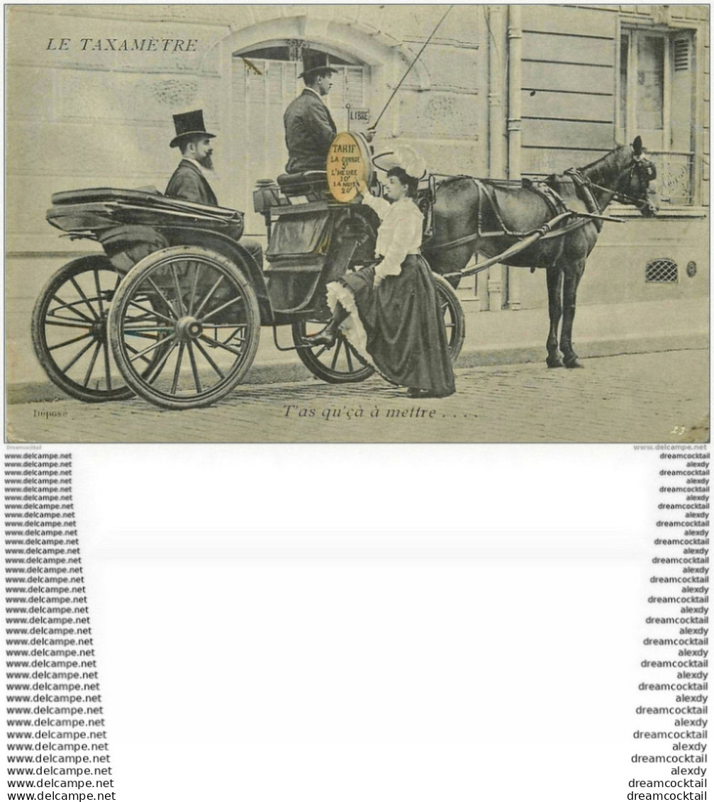 TRANSPORTS. Le Taxamètre Pour Fiacres Et Futurs Taxix 1904. Taximètre Compteur Tarifs Pour Courses - Taxis & Huurvoertuigen