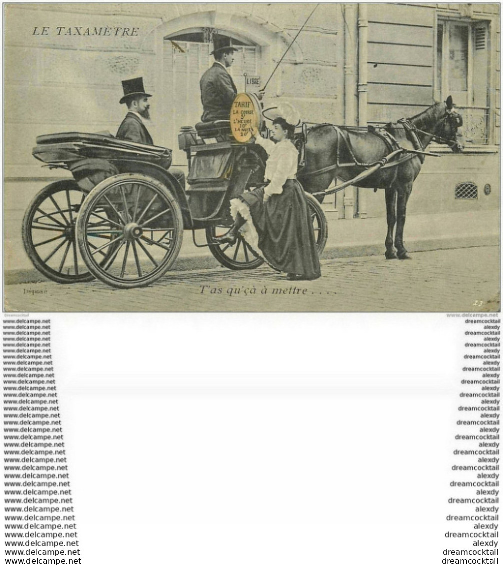 TRANSPORTS. Le Taxamètre Pour Fiacres Et Futurs Taxix 1904. Taximètre Compteur Tarifs Pour Courses - Taxis & Fiacres