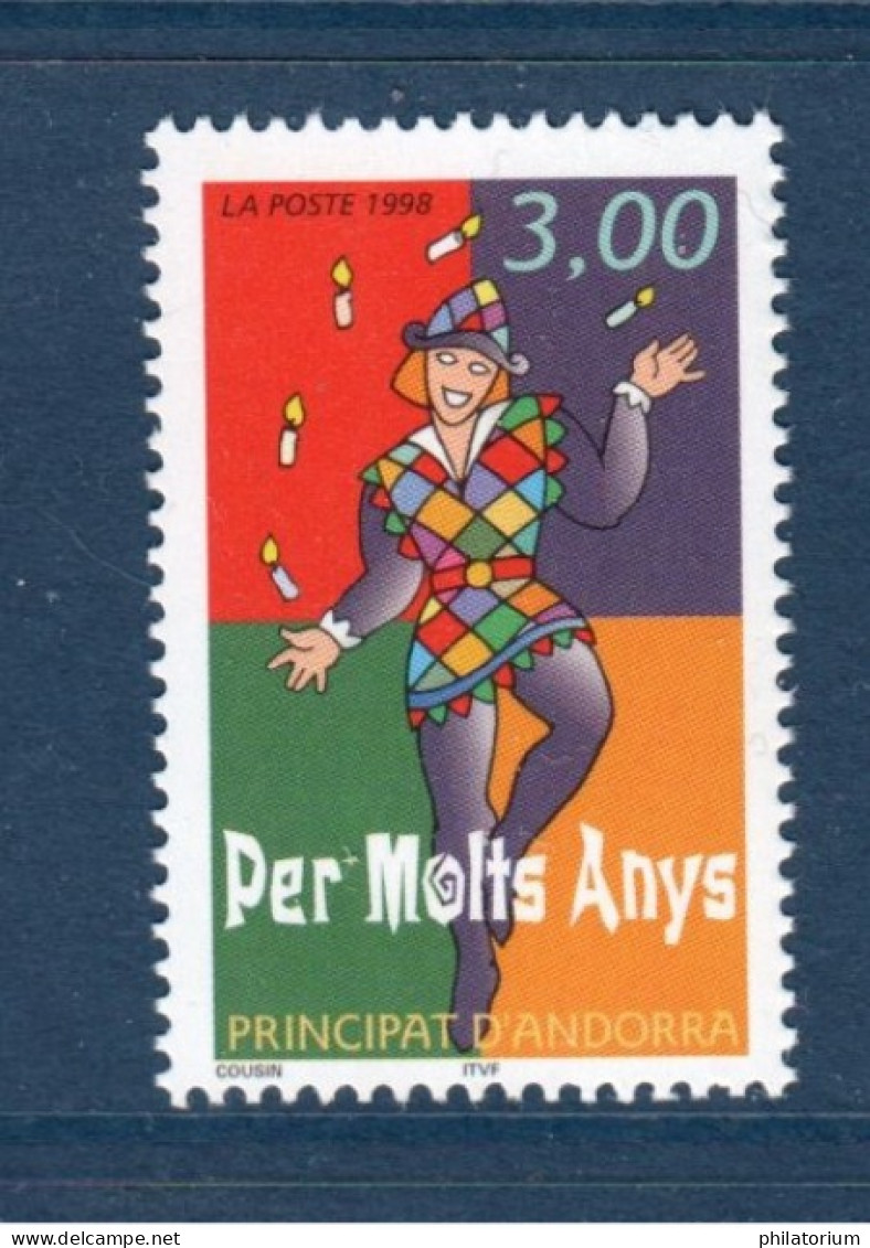 Andorre, Yv 497, Mi 518, **, Arlequin, Cirque, Fête, - Cirque