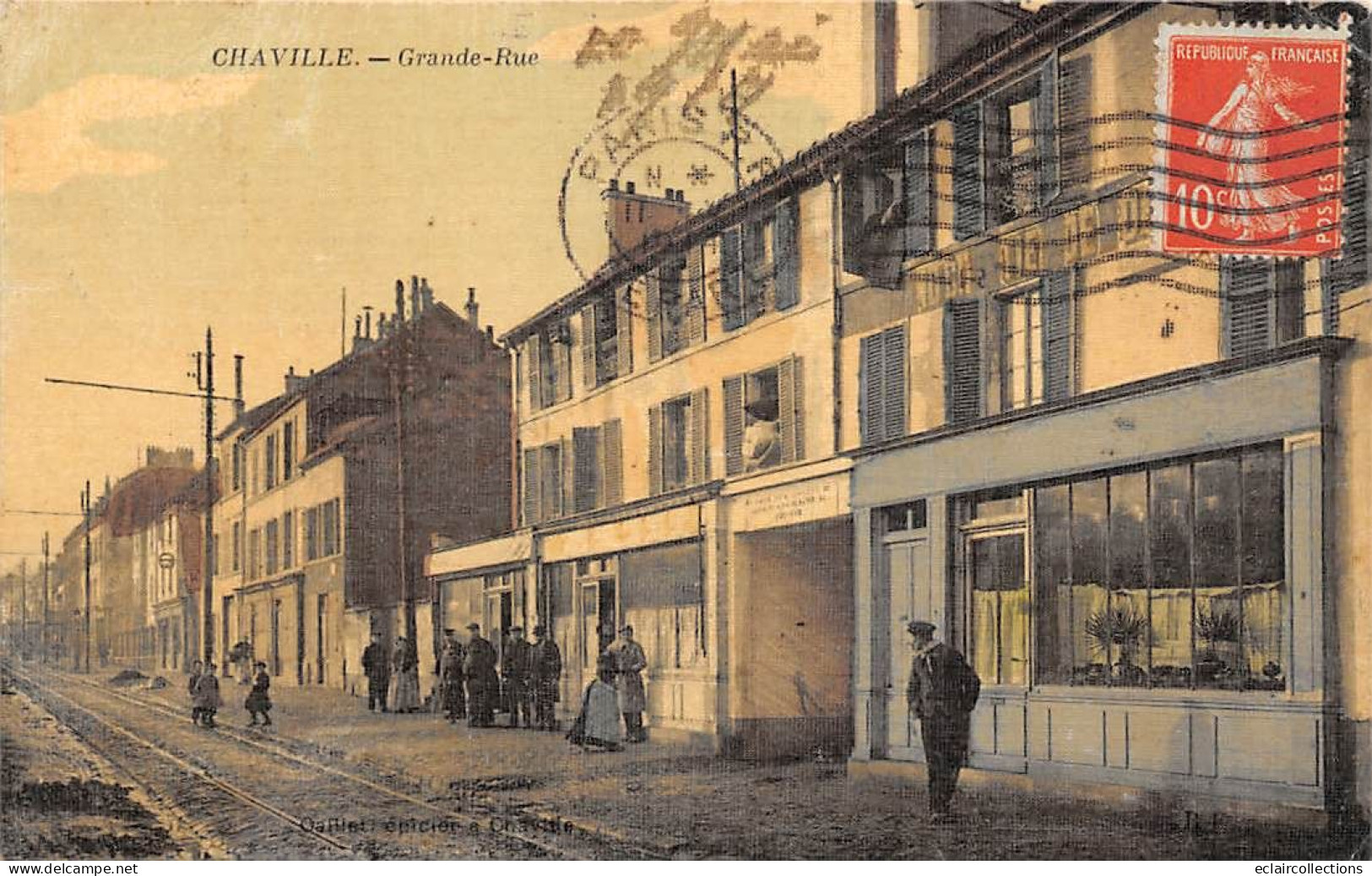 Chaville        92        Grande Rue  Commerces. Toilée, Couleur        (Voir Scan) - Chaville