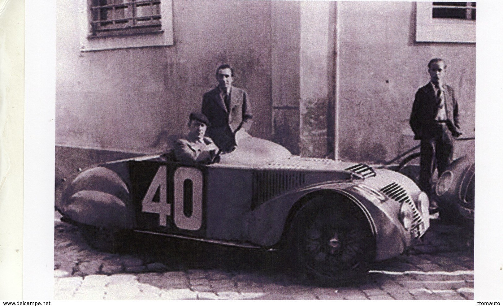 24 Heures Du Mans 1937 - Chenard Et Walcker  -  Concurrents Francaises  Cotet/ Roux  - 15x10cms PHOTO - Le Mans