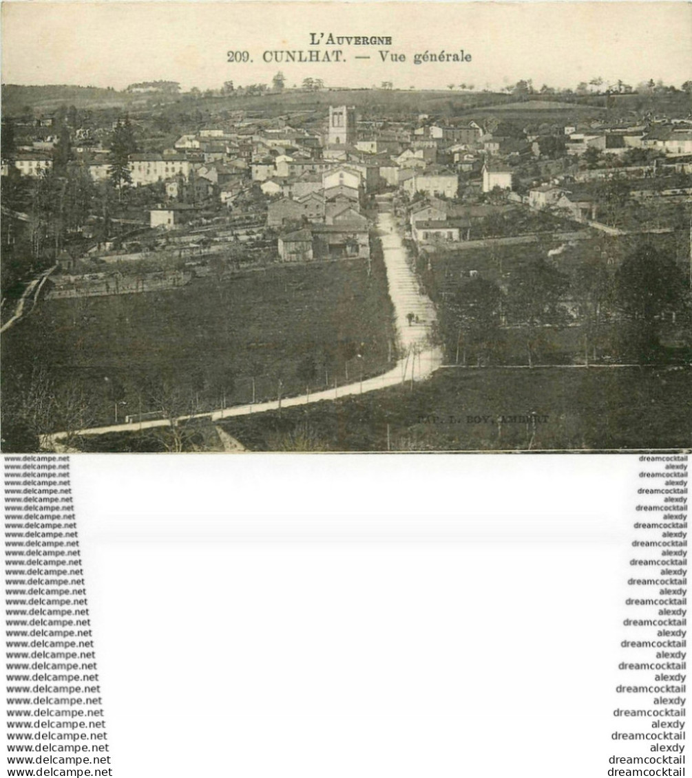 WW 63 CUNLHAT. Vue Sur La Ville 1932 - Cunlhat