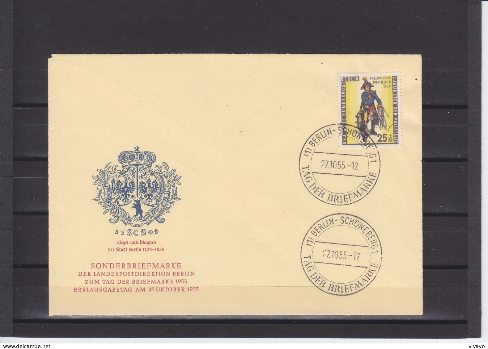 BERLIN - FDC - 1955 - PHILATELY DAY - Mi. 131 - 1948-1970