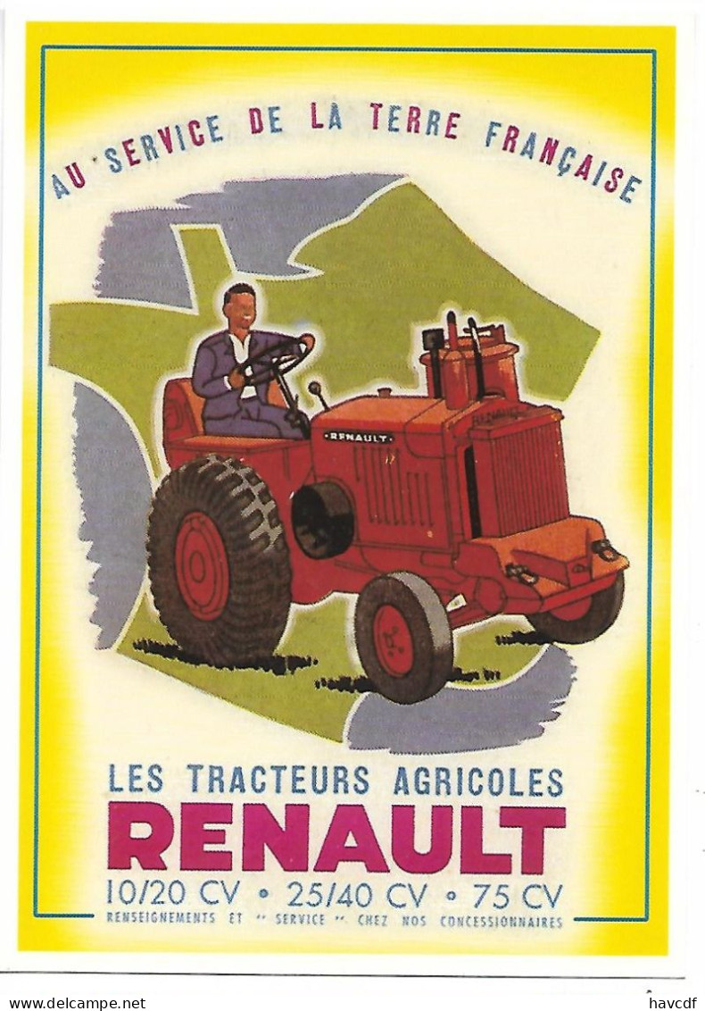 CPM - CENTENAIRE Editions - MATERIEL AGRICOLE - 24 - TRACTEURS AGRICOLES RENAULT - Tracteurs
