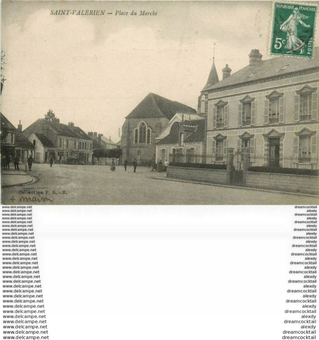 WW 89 SAINT-VALERIEN. Place Du Marché 1911 - Saint Valerien