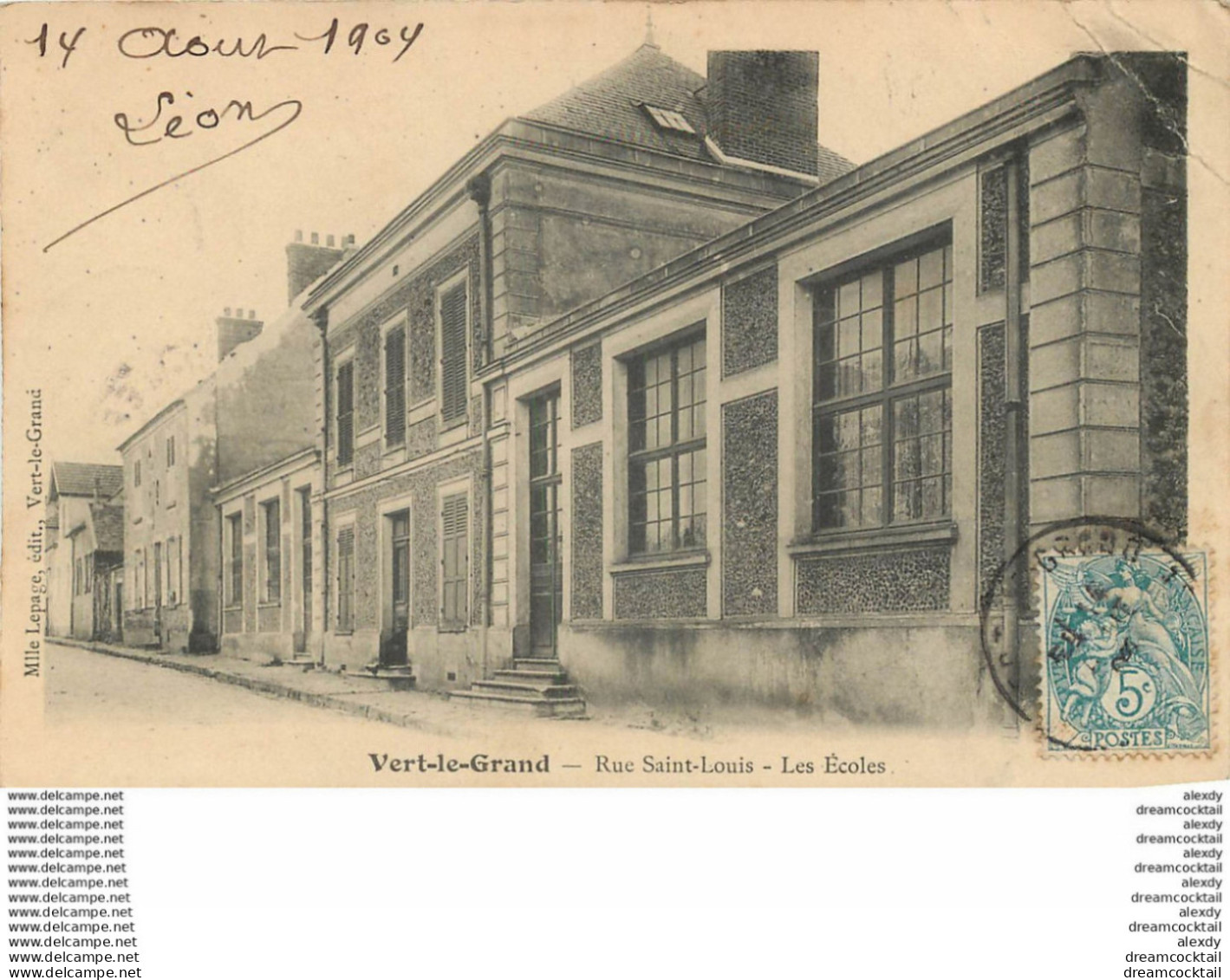 (D) 91 VERT-LE-GRAND. Les Ecoles Rue Saint-Louis 1904 (quelques Plis)... - Vert-le-Petit