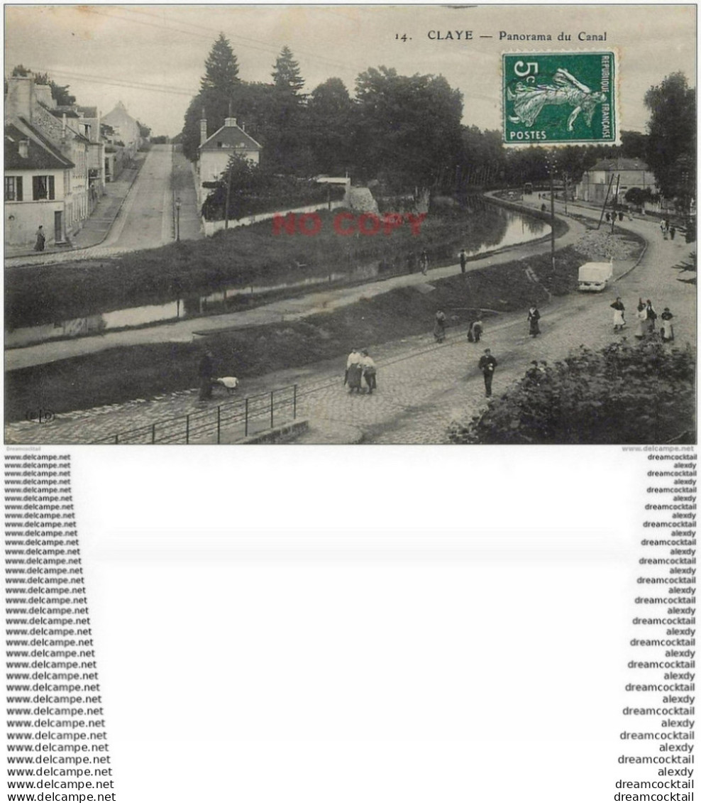 WW 77 CLAYE SOUILLY. Panorama Du Canal Vers 1908 - Claye Souilly