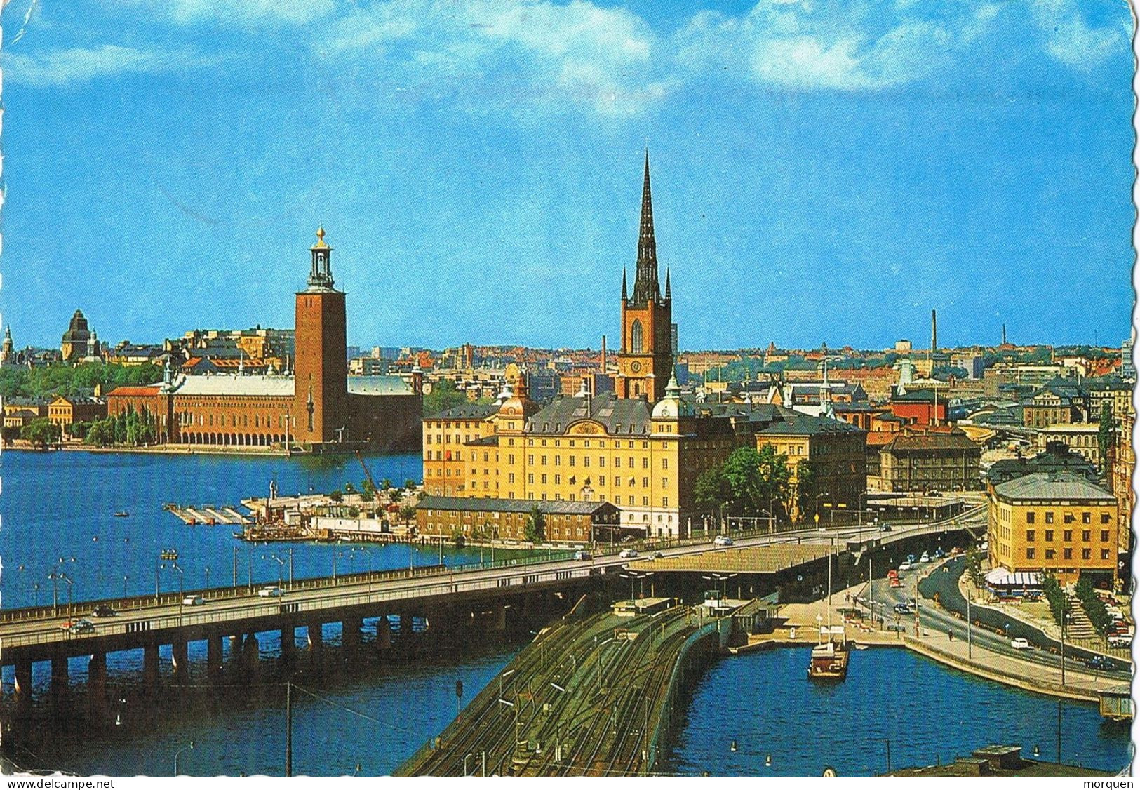 52860. Postal STOCKHOLM (Sverige) Suecia 1972. Academia MUSICA. Vista Stockholm - Covers & Documents