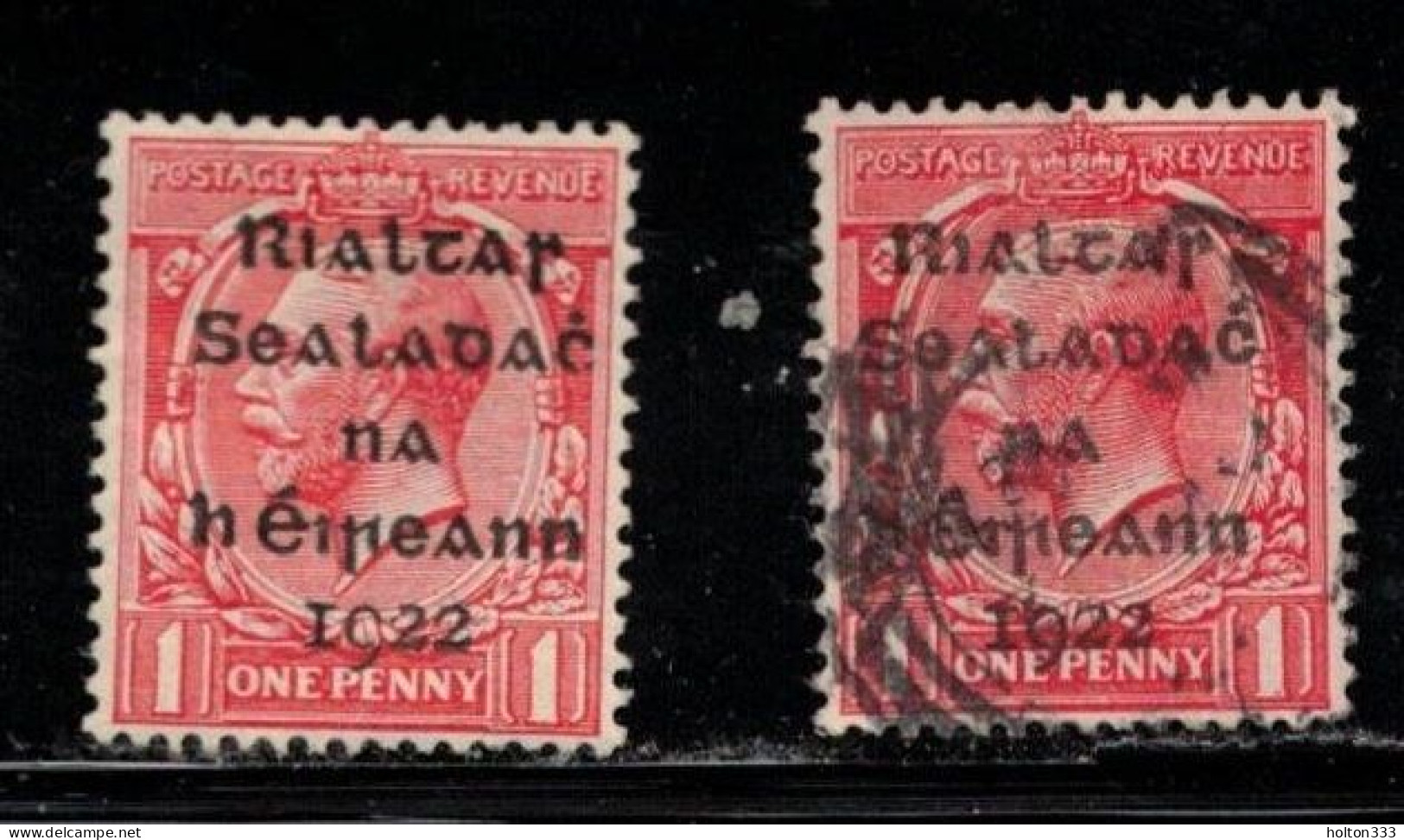 IRELAND Scott # 2 MH & Used - Stamps Of Great Britain With Overprint - Gebraucht