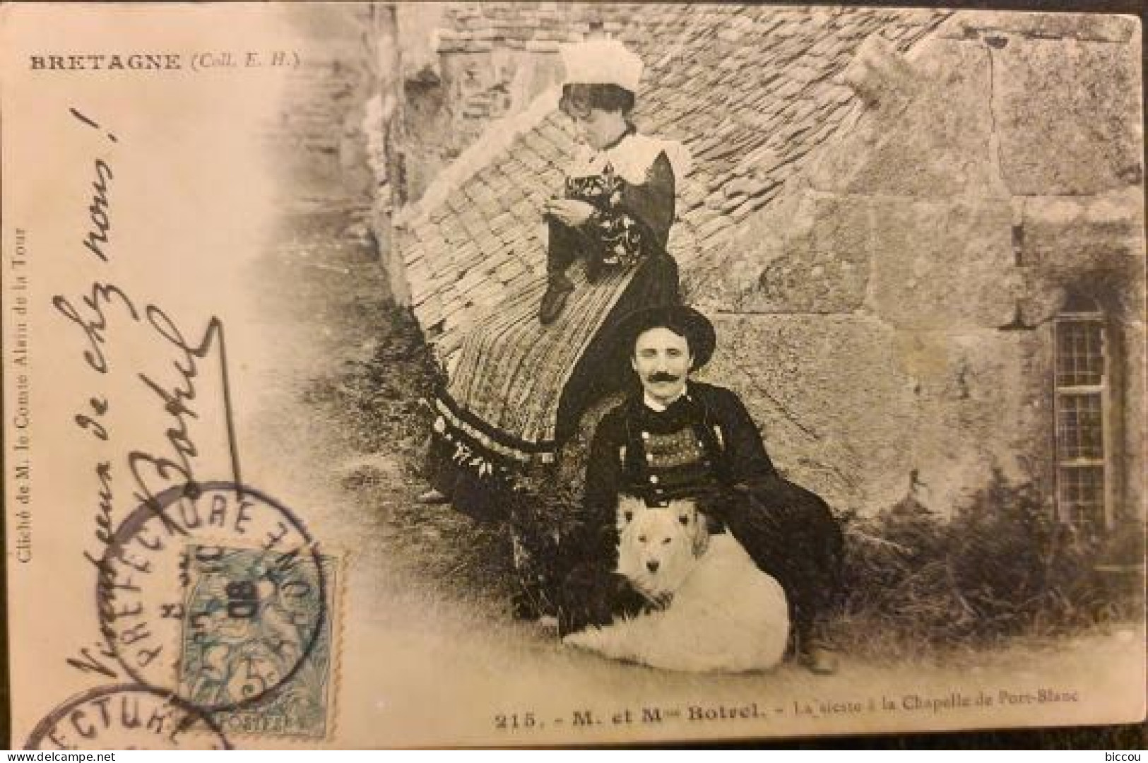 Cpa 1908 M. Et Mme BOTREL - La Sieste à La Chapelle De Port-Blanc BRETAGNE N°215 - Collections & Lots