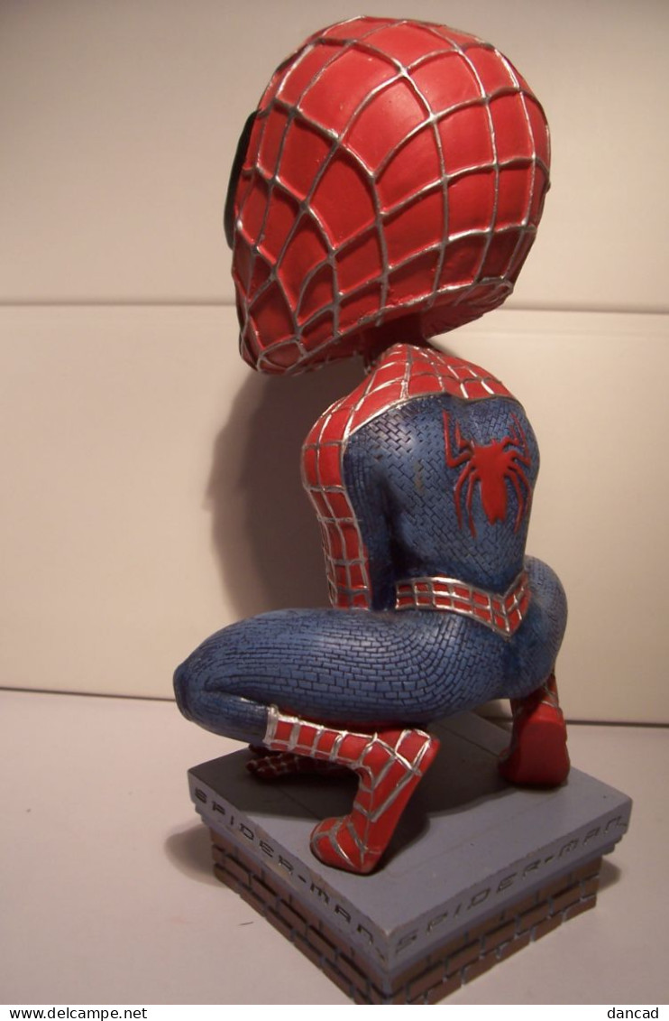 SPIDER-MAN - SPIDERMAN   - FIGURINE ( Résine  - Tete Articulée) - Spider-Man