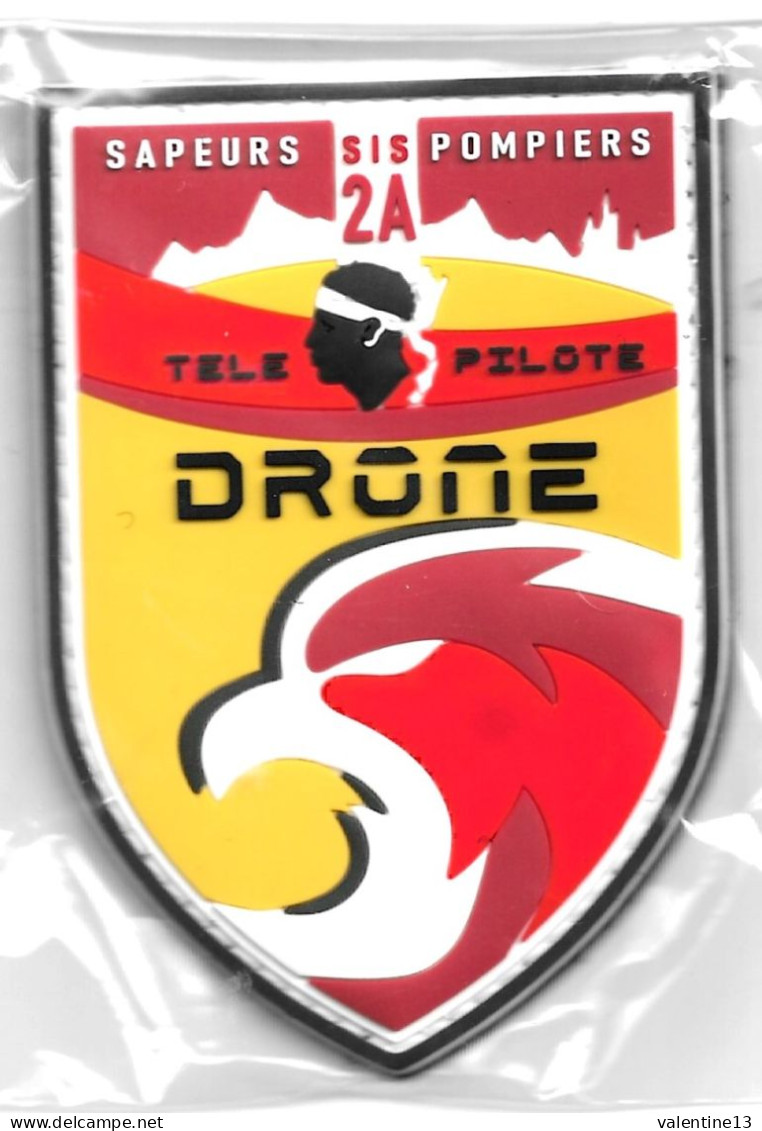 Ecusson PVC SAPEURS POMPIERS DRONE 2A AJACCIO - Pompiers