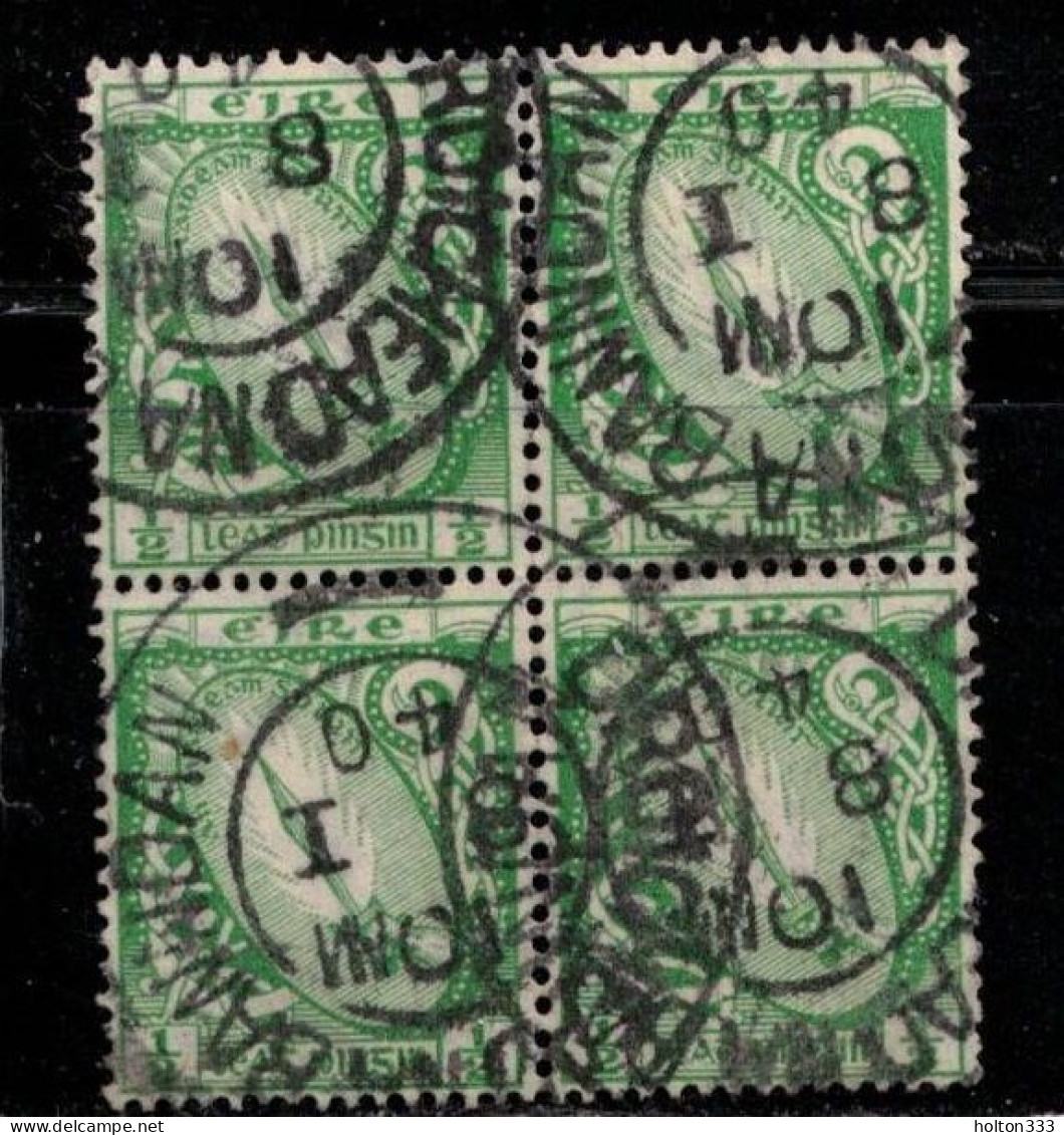 IRELAND Scott # 65 Used Block Of 4  - Sword Of Light - Usati