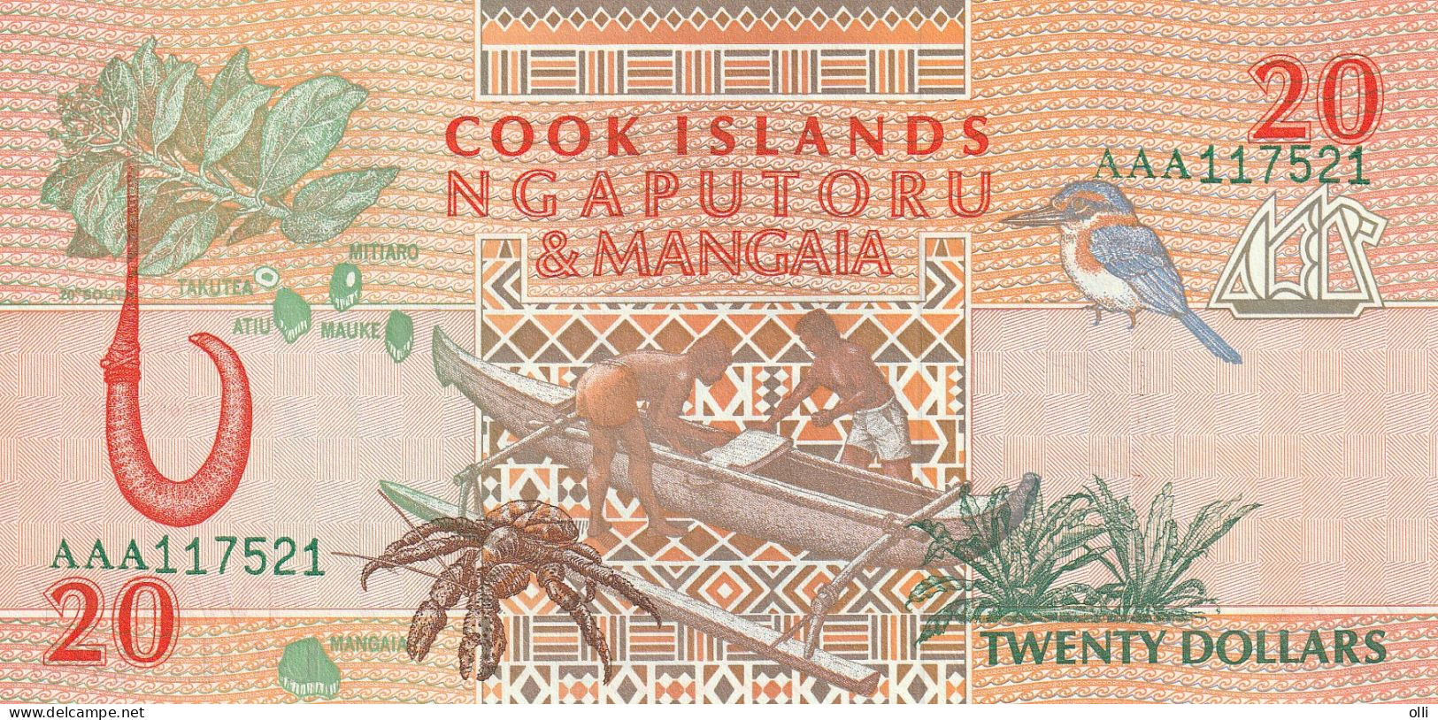 COOK - ISLANDS - 20 DOLLARS - 1992 - P-9  UNC - Isole Cook